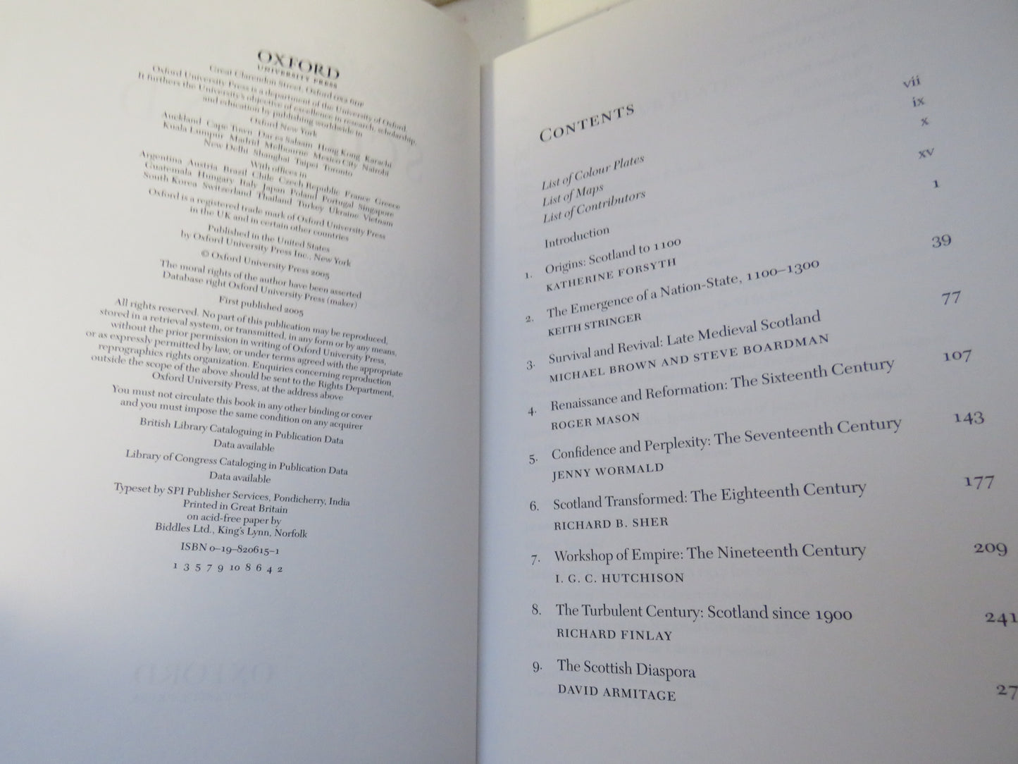 Scotland A History Edited By Jenny Wormald 2005