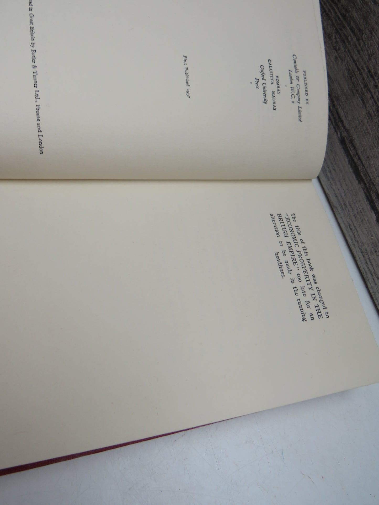 Economic Prosperity In The British Empire By Stephen Leacock 1930 (Vintage Economics Book) book 4