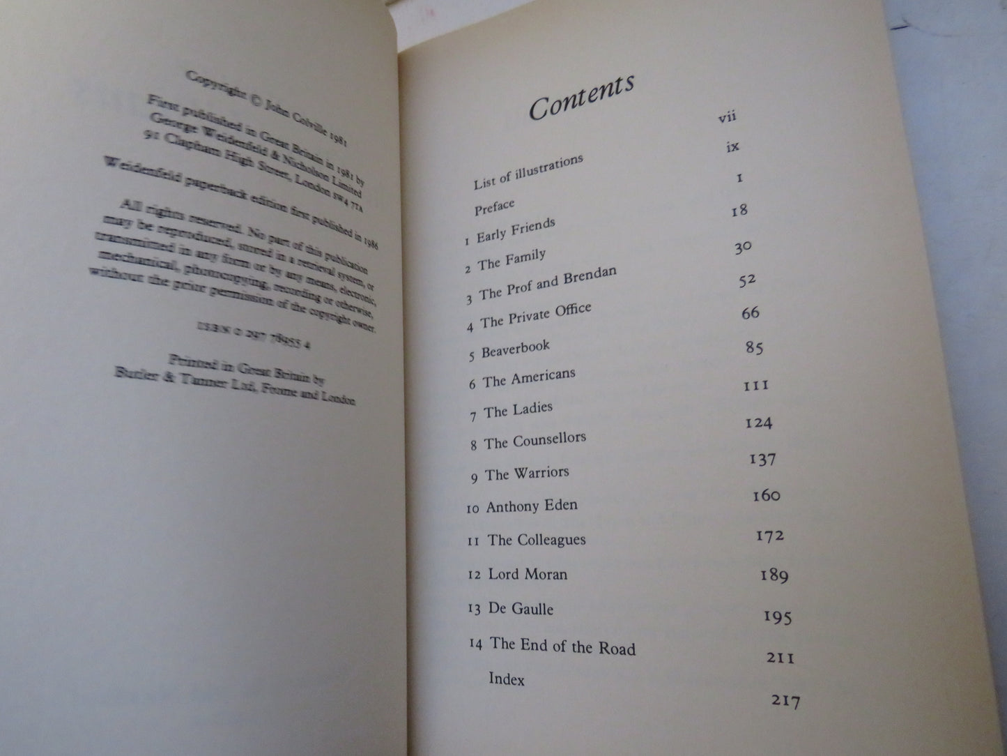 The Churchillians By John Colville 1986