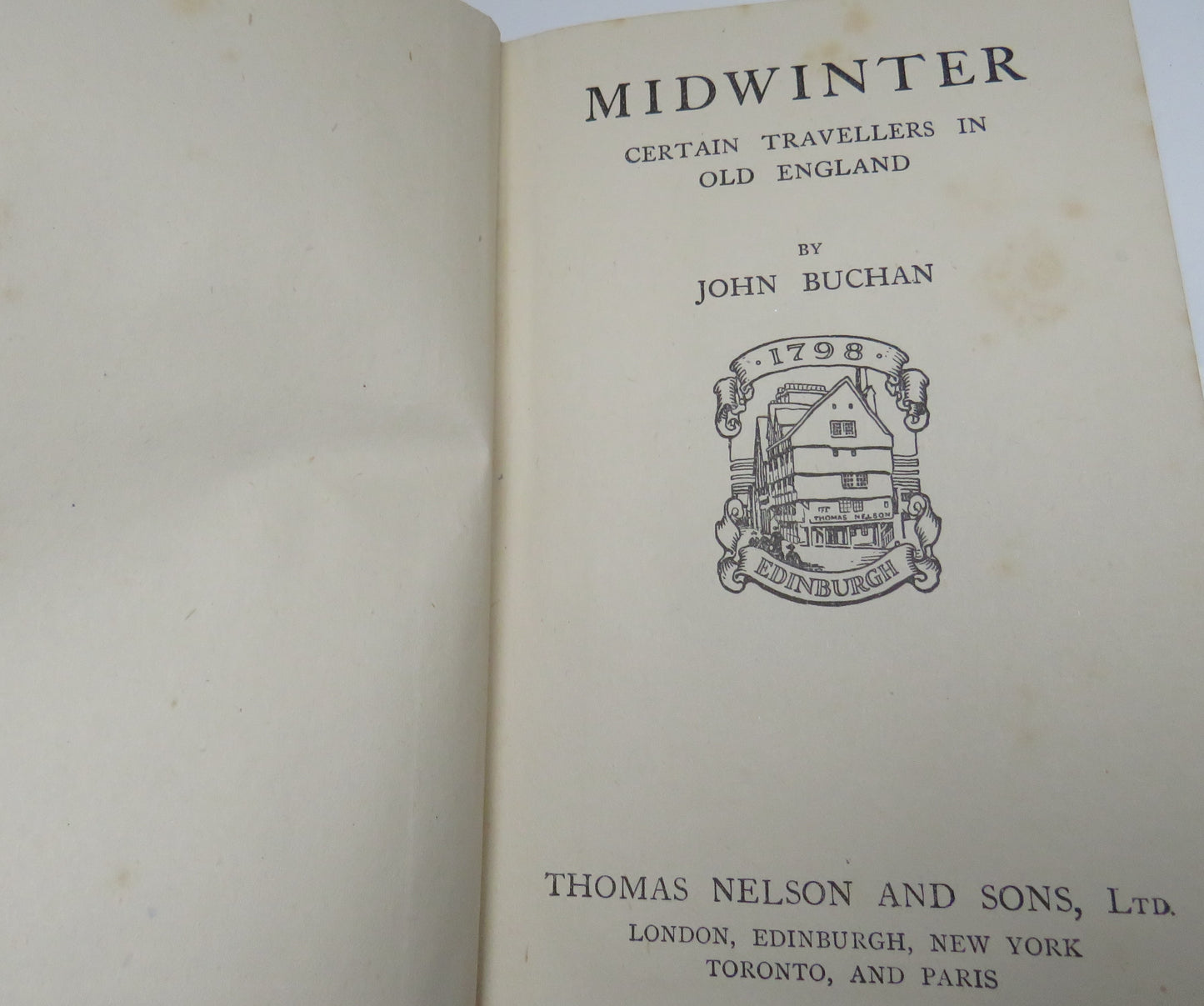 Midwinter Certain Travellers In Old England By John Buchan