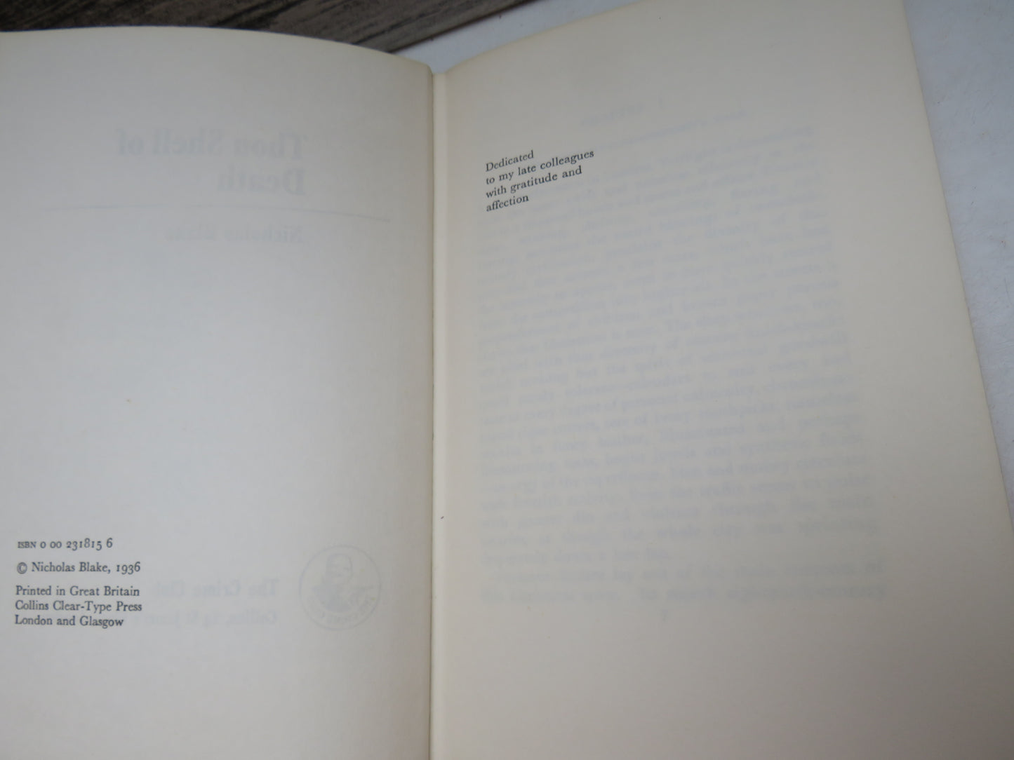 Thou Shell of Death By Nicholas Blake (Modern Mystery Book) book 4