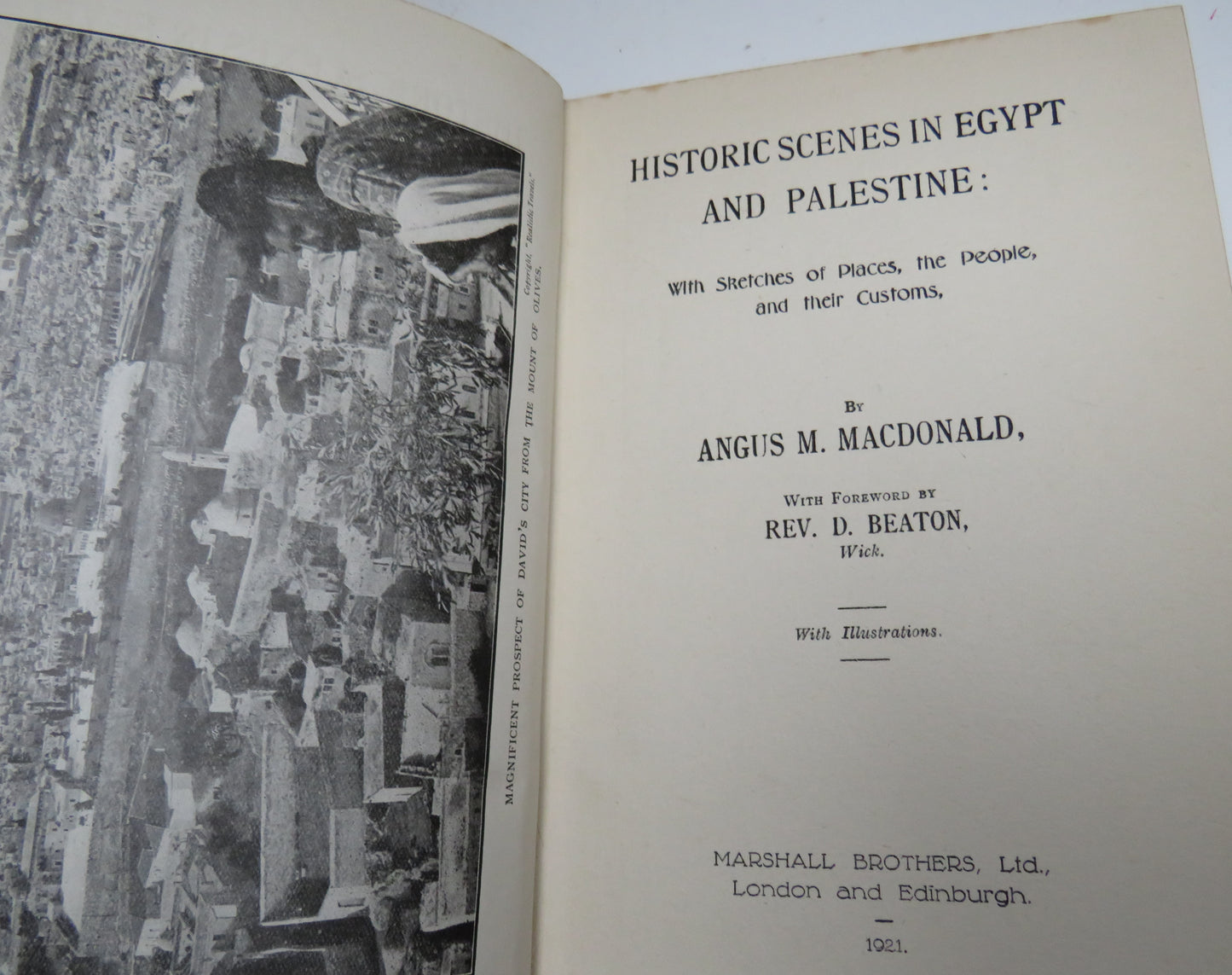 Historic Scenes In Egypt and Palestine: With Sketches of Places, The People, and Their Customs By Angus M. Macdonald 1921
