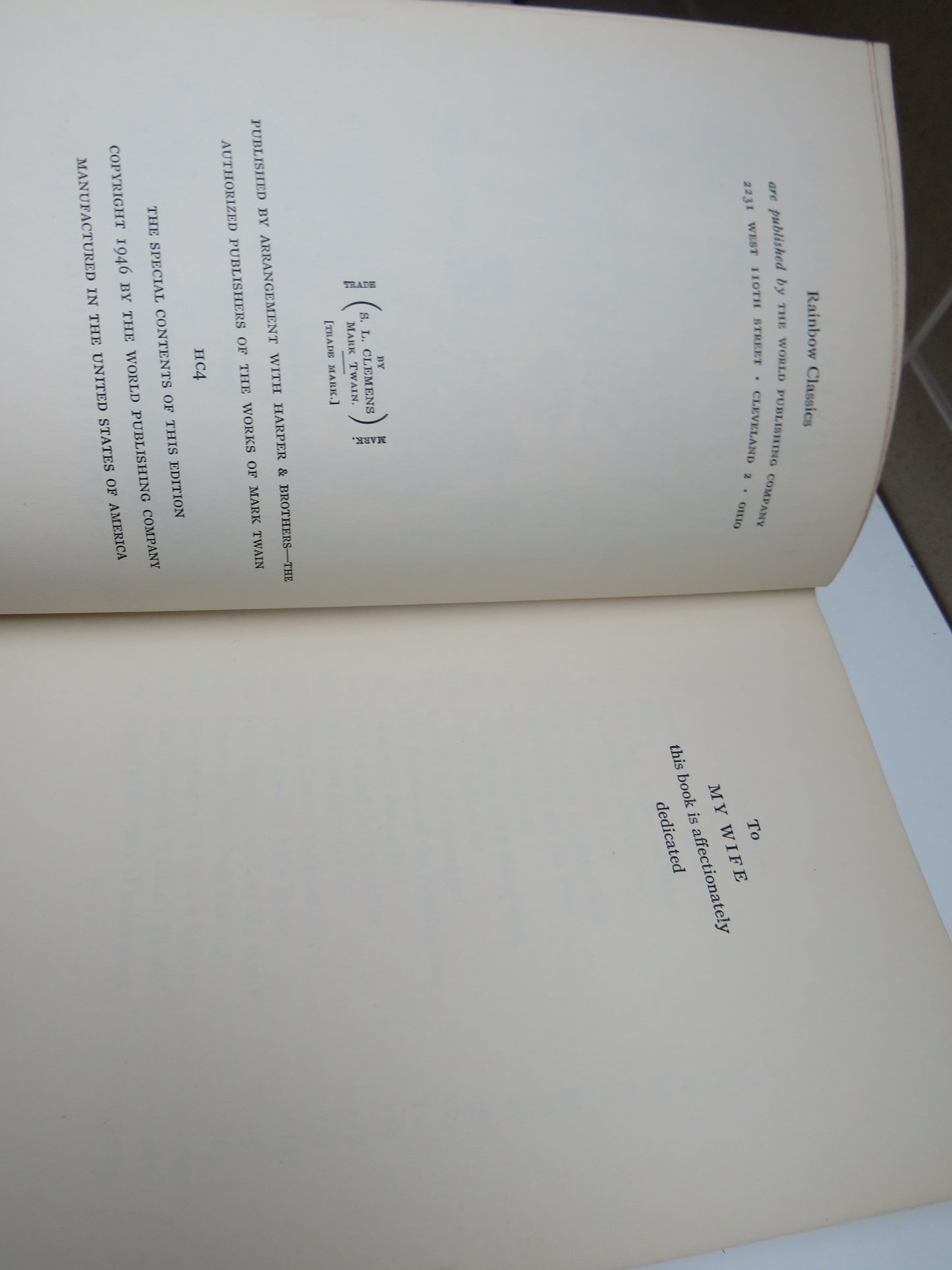 The Adventures of Tom Sawyer By Mark Twain 1946