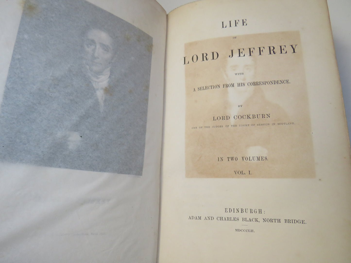 Life of Lord Jeffrey With A Selection From His Correspondence By Lord Cockburn 1852