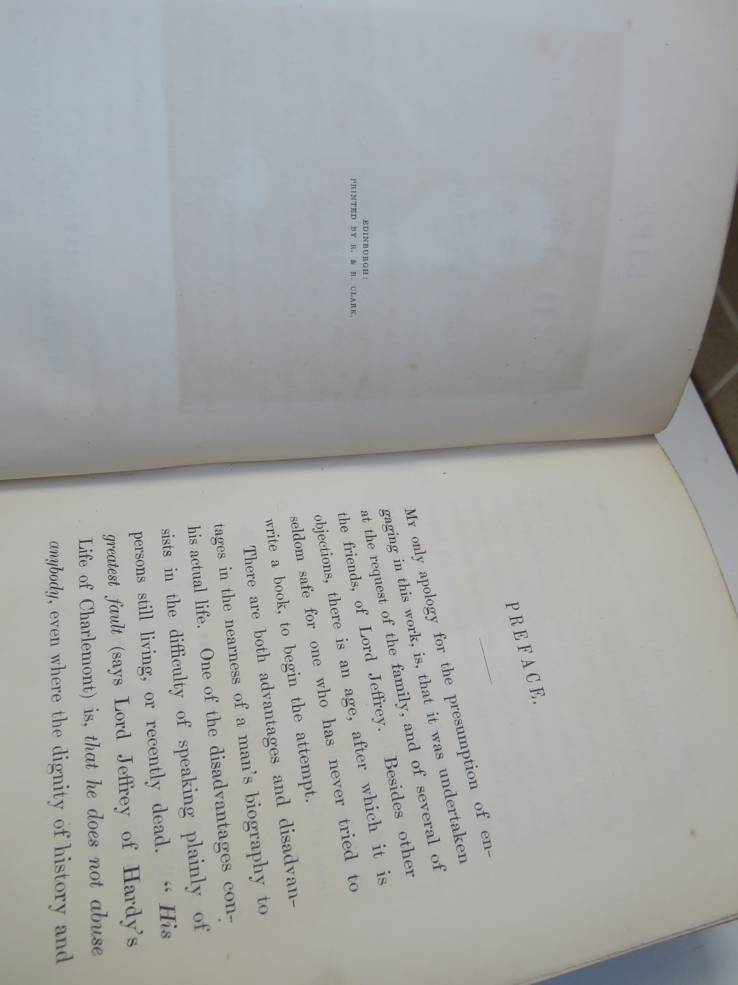 Life of Lord Jeffrey With A Selection From His Correspondence By Lord Cockburn 1852