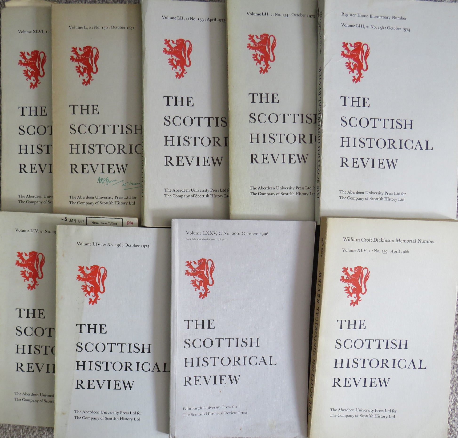 Small Lot of The Scottish Historical Review Books book cover