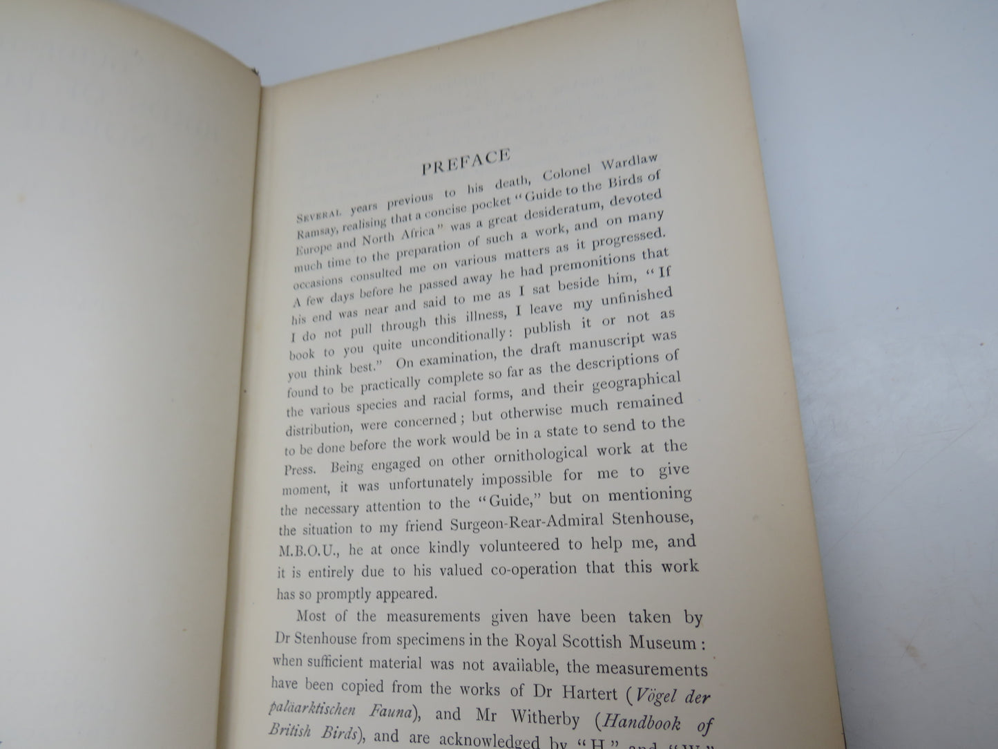 Guide To The Birds of Europe and North Africa By Colonel R.G. Wardlaw Ramsay 1923