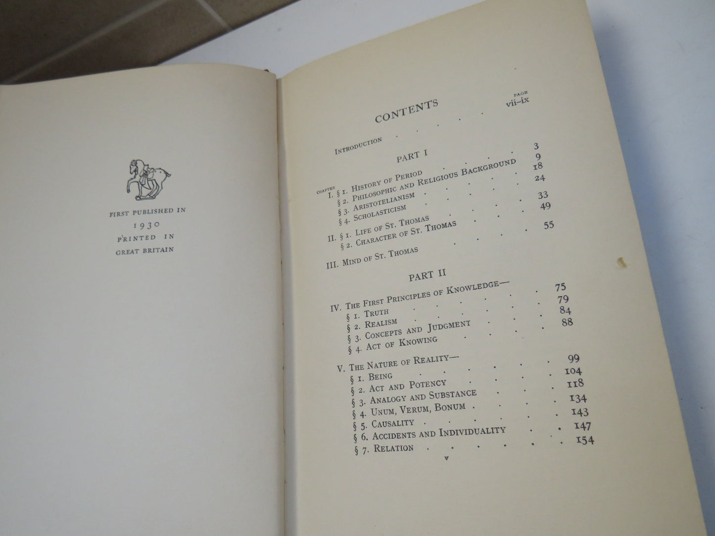 Thomas Aquinas By Rev. M. C. D'Arcy 1930 1st Edition