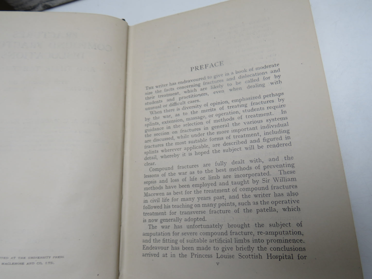 Fractures Compound Fractures Dislocations and Their Treatment By John A. C. Macewen 1919