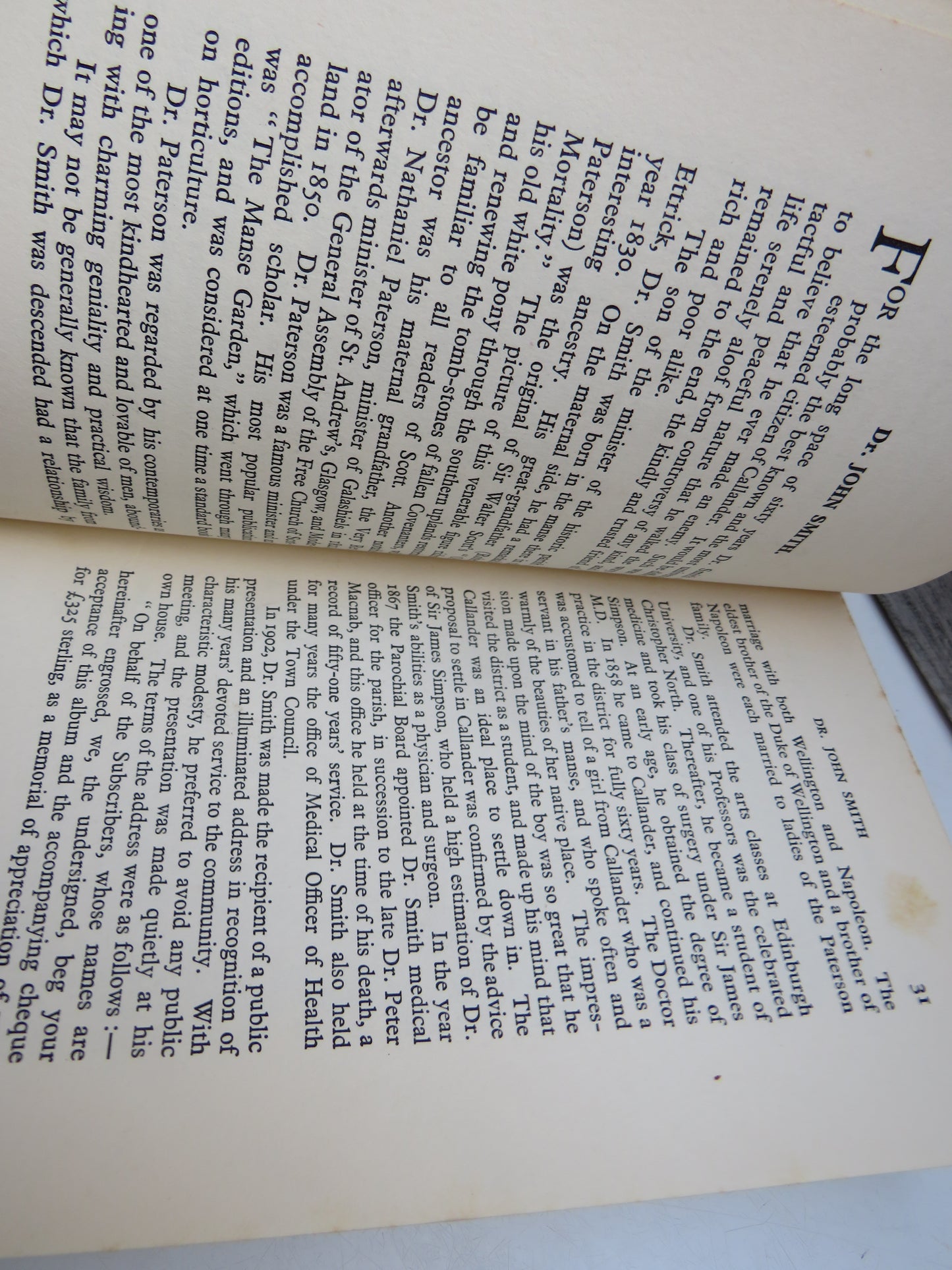 Character Sketches of Old Callander By James MacDonald 1938