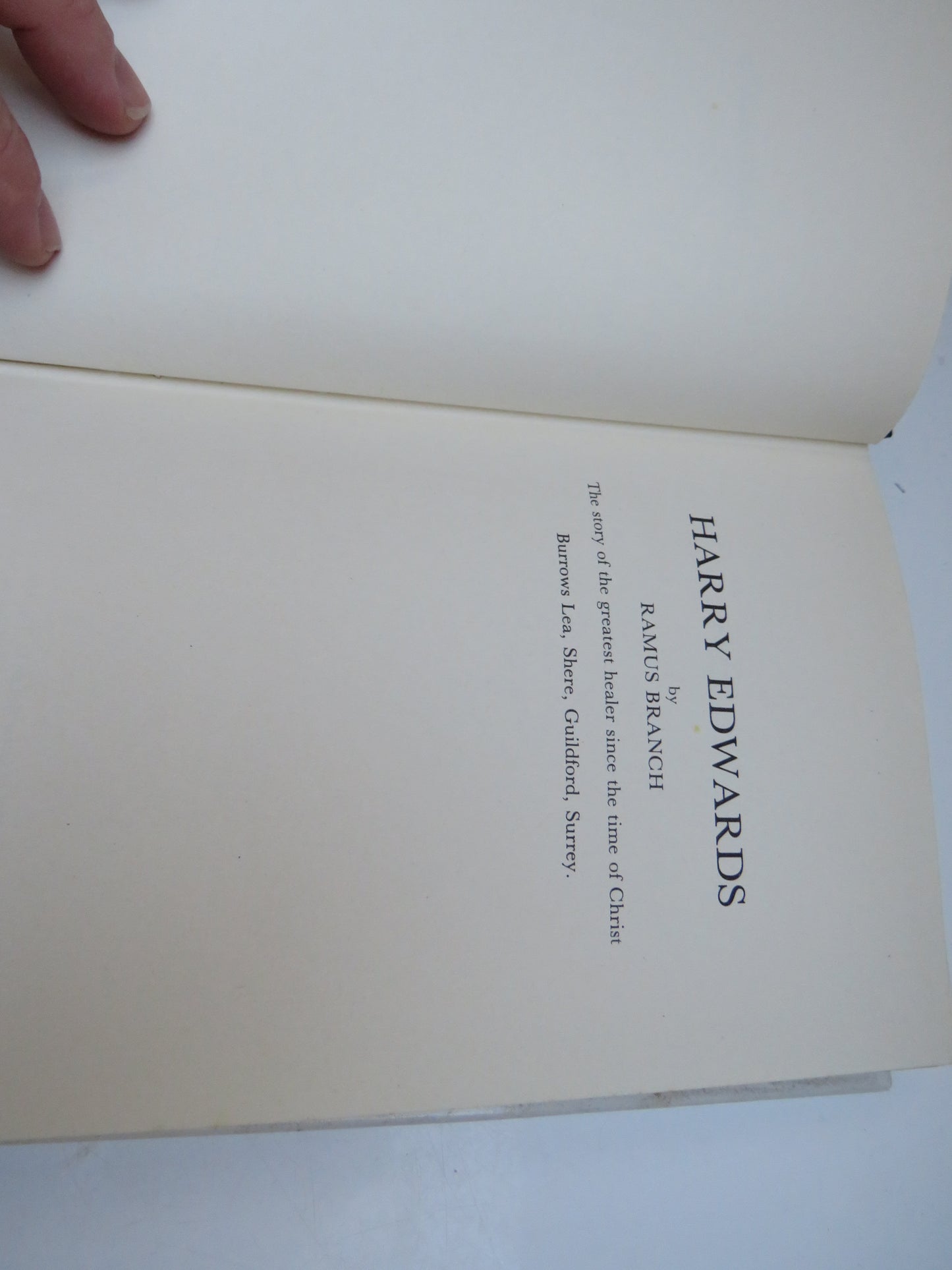 Harry Edwards By Ramus Branch 1982 1st Edition