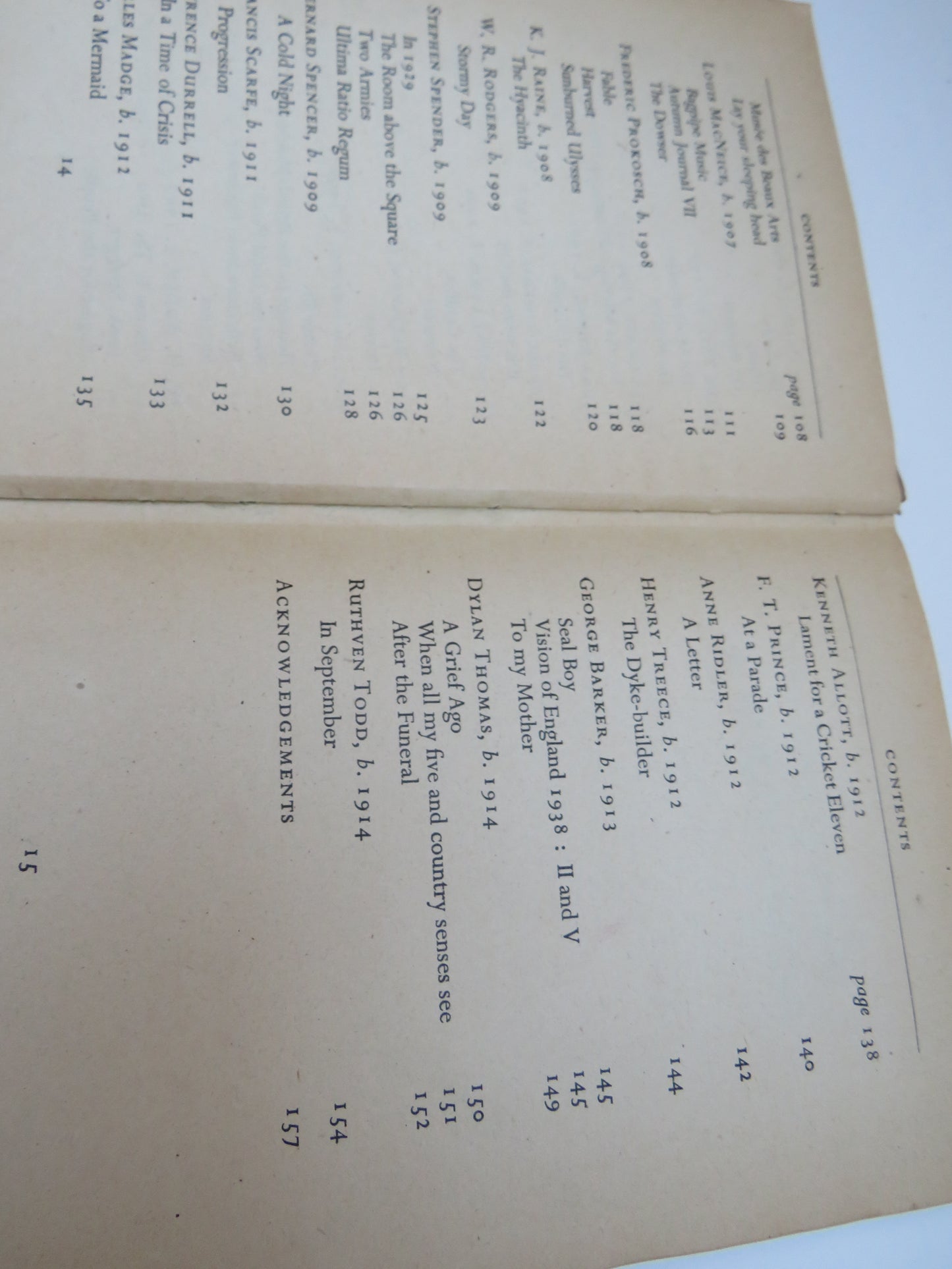 The Little Book of Modern Verse Chosen By Anne Ridler 1941