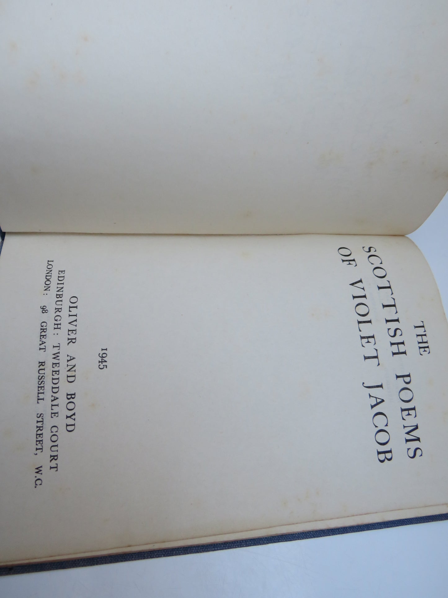 The Scottish Poems of Violet Jacob 1945