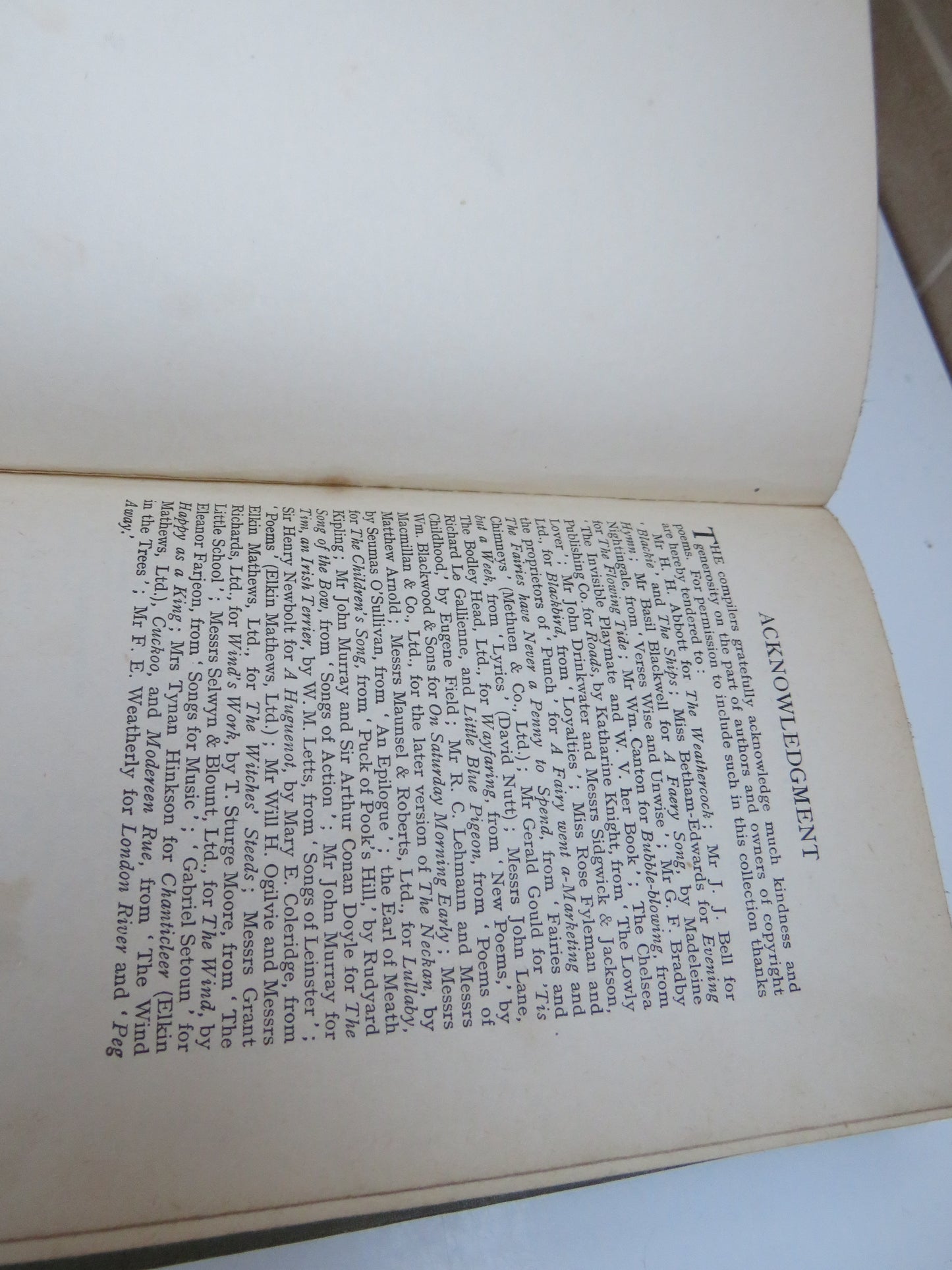 A Treasury of Verse For Boys & Girls In Three Parts Selected and Arranged By M.G. Edgar