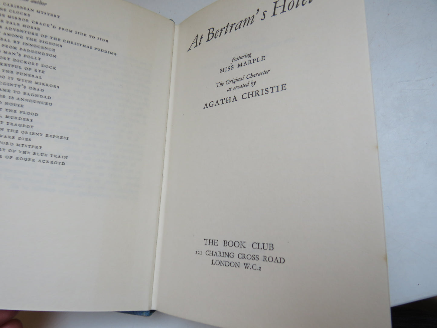 At Bertram's Hotel by Agatha Christie 1965 (Vintage Mystery Novel)