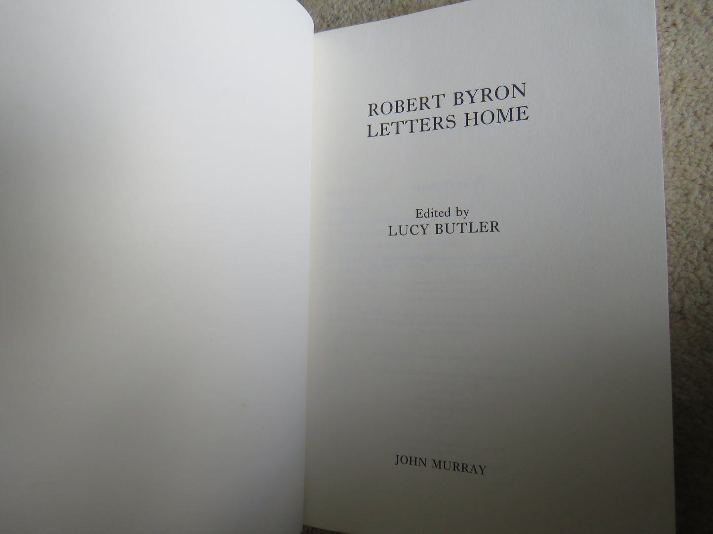 Robert Byron Letters Home Edited By Lucy Butler 1991