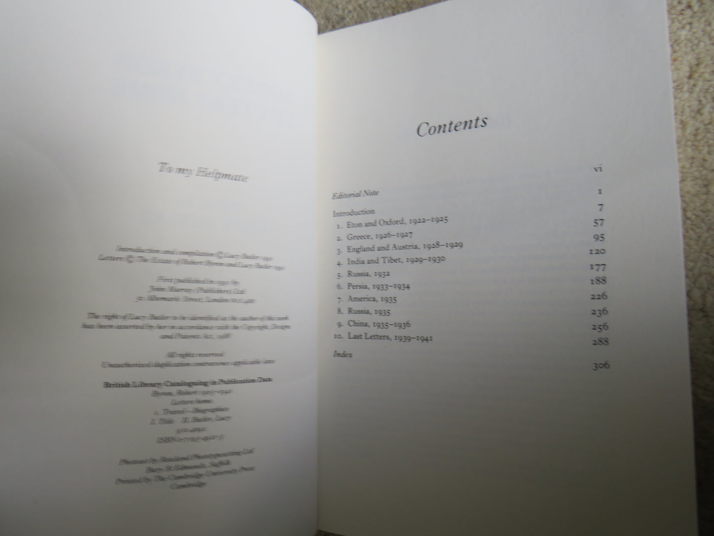 Robert Byron Letters Home Edited By Lucy Butler 1991