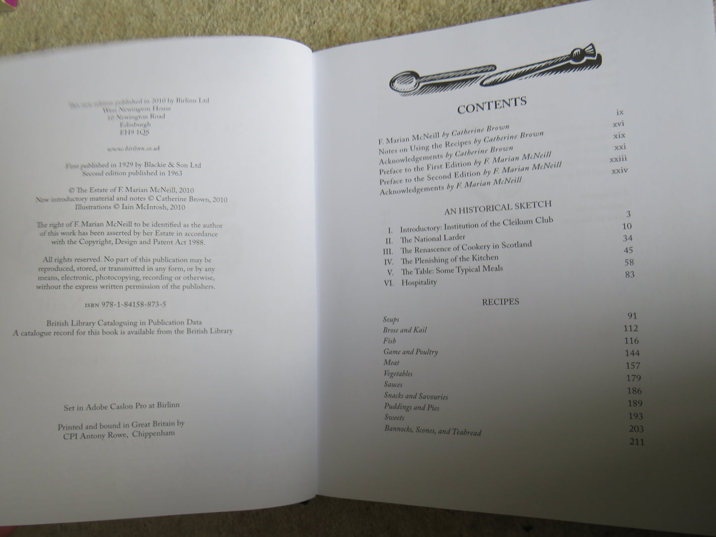 The Scots Kitchen Its Traditions and Lore With Old-Time Recipes by F. Marian McNeill 2010