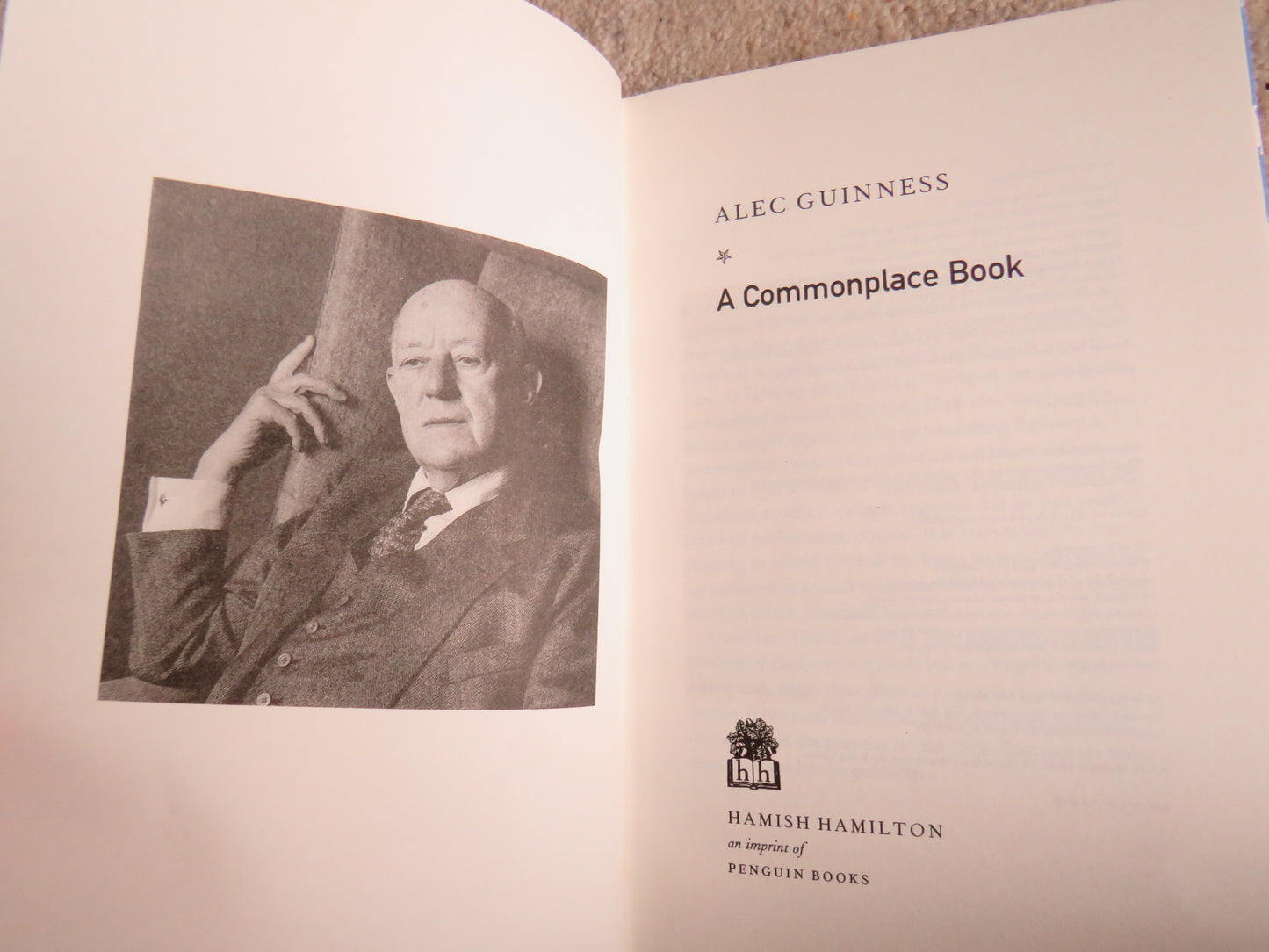 A Commonplace Book By Alec Guinness 2001