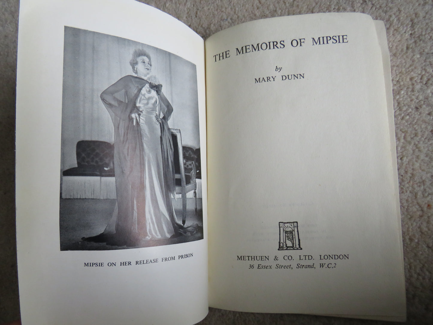 The Memoirs of Mipsie By Mary Dunn 1947