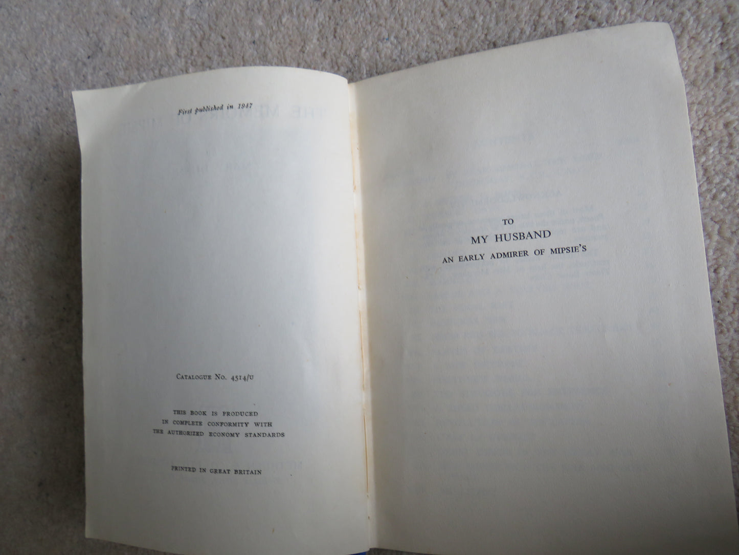 The Memoirs of Mipsie By Mary Dunn 1947