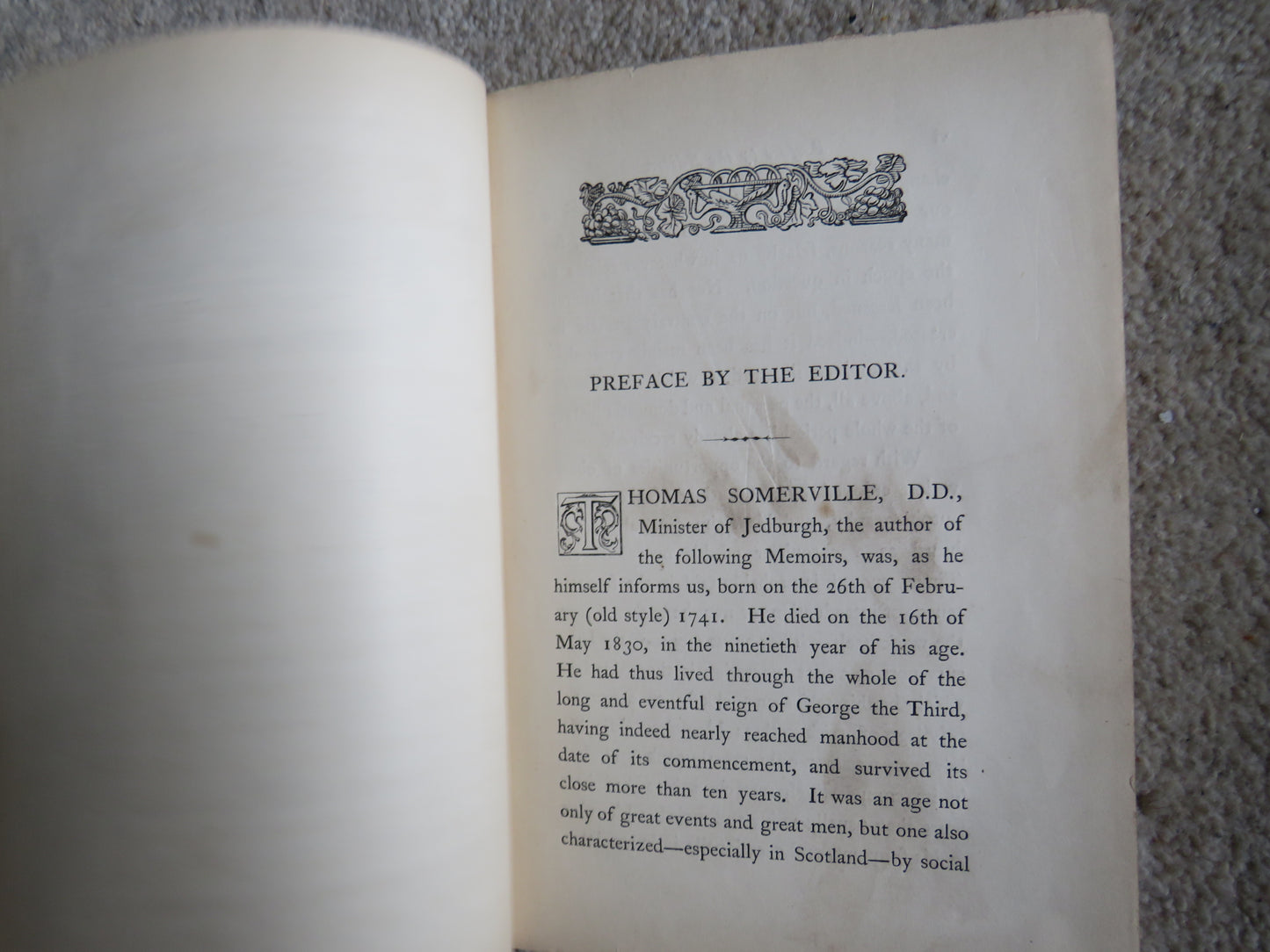 My Own Life and Times 1741-1814 By Thomas Somerville 1861