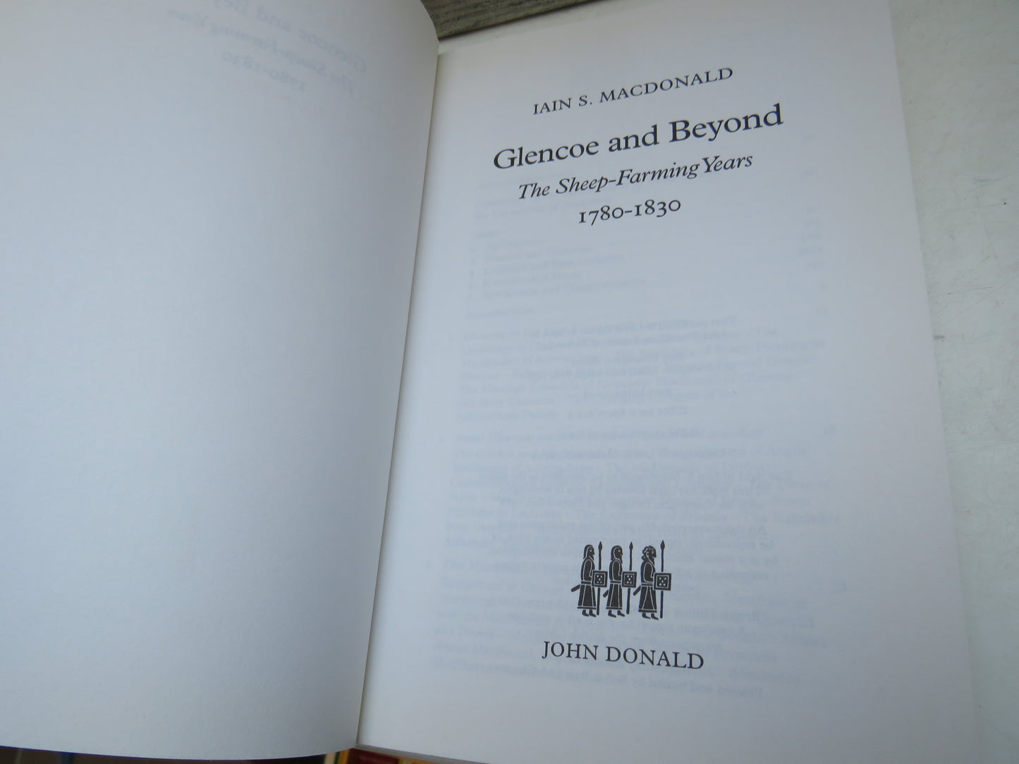Glencoe and Beyond The Sheep-Farming Years 1780-1830 By Iain S. MacDonald 2005