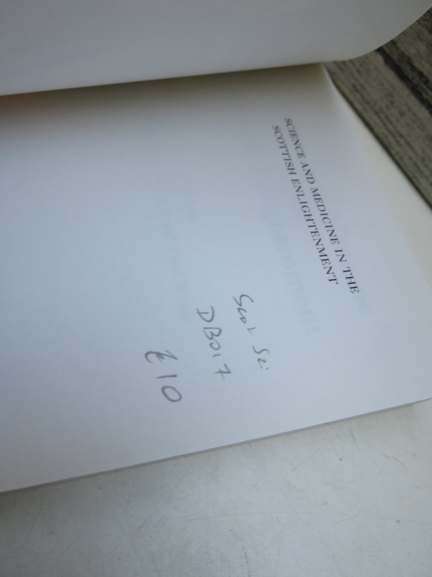 Science and Medicine In The Scottish Enlightenment Edited By Charles W. J. Withers and Paul Wood 2002
