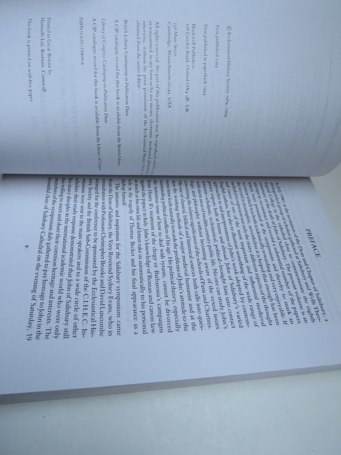 The World of John of Salisbury Edited By Michael Wilks 1994