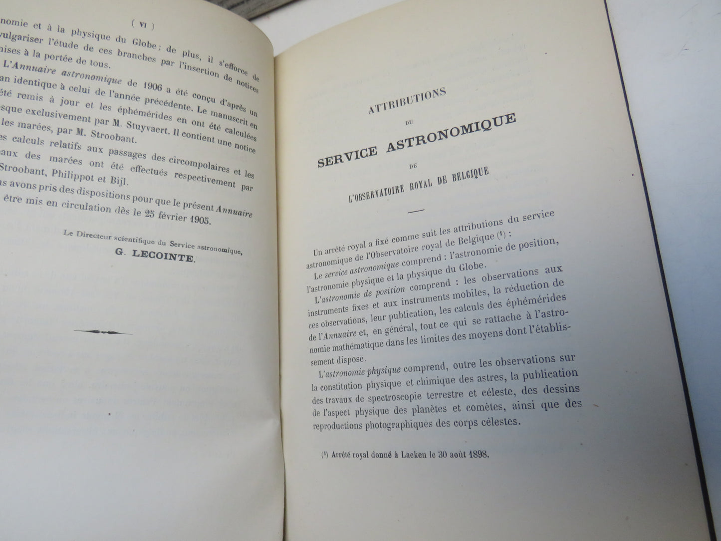Annuaire Astronomique De L'Observatoire Royal De Belgique By G. Lecointe