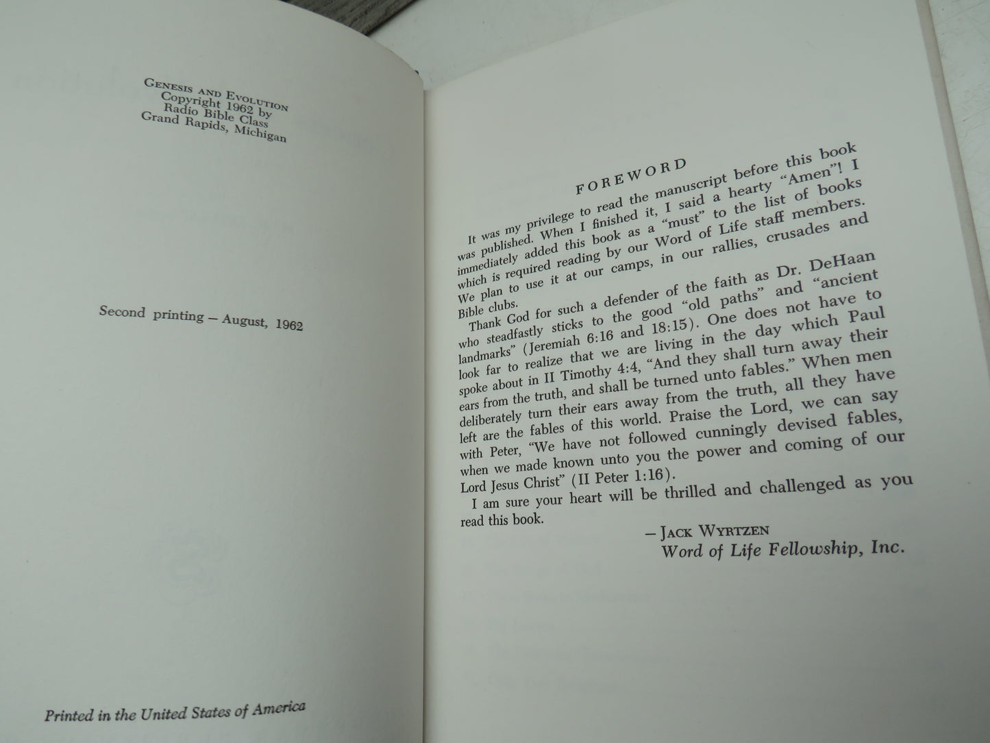 Genesis and Evolution By M. R. DeHaan 1962