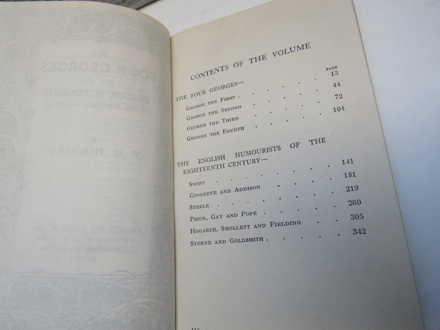 The Four Georges and The English Humourists By W. M. Thackeray 1909