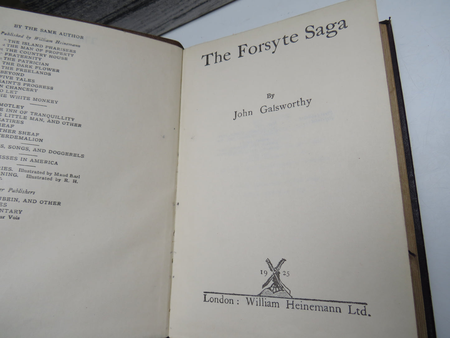 The Forsyte Saga By John Galsworthy 1925