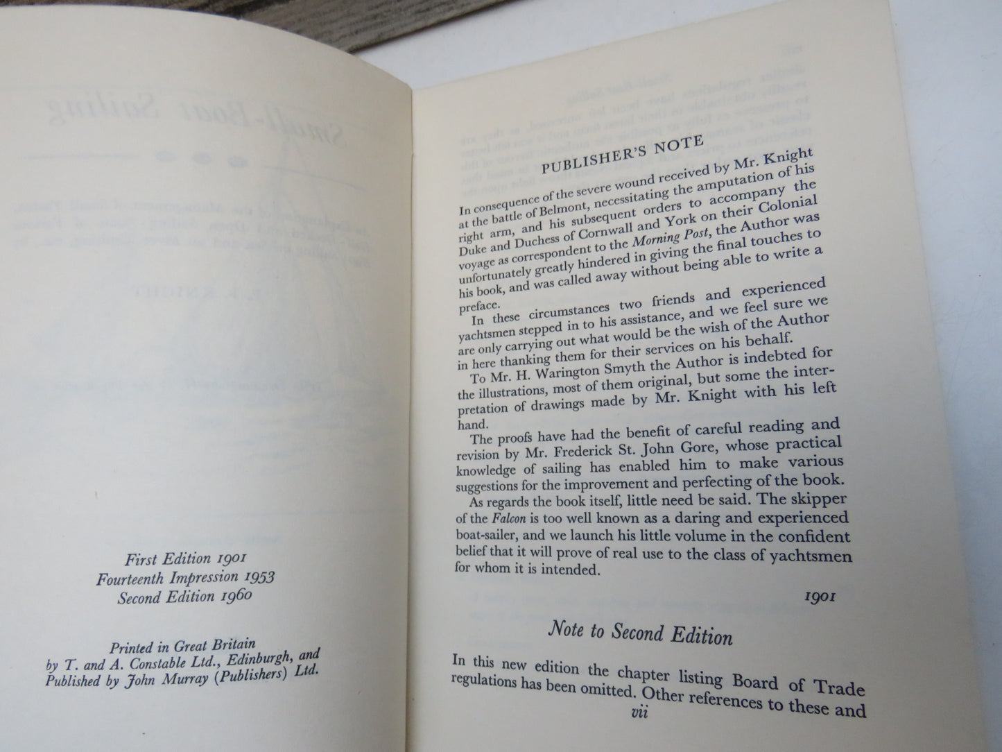 Small-Boat Sailing By E.F. Knight 1960