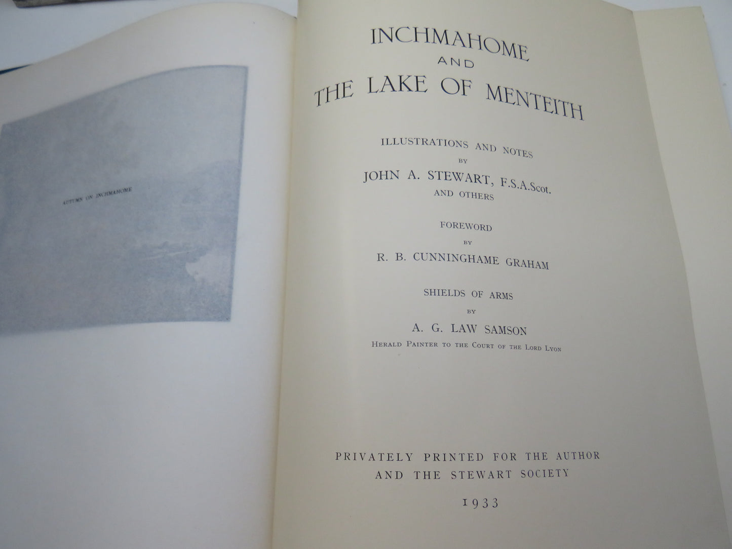Inchmahome and The Lake of Menteith Illustrations and Notes By John A. Stewart 1933