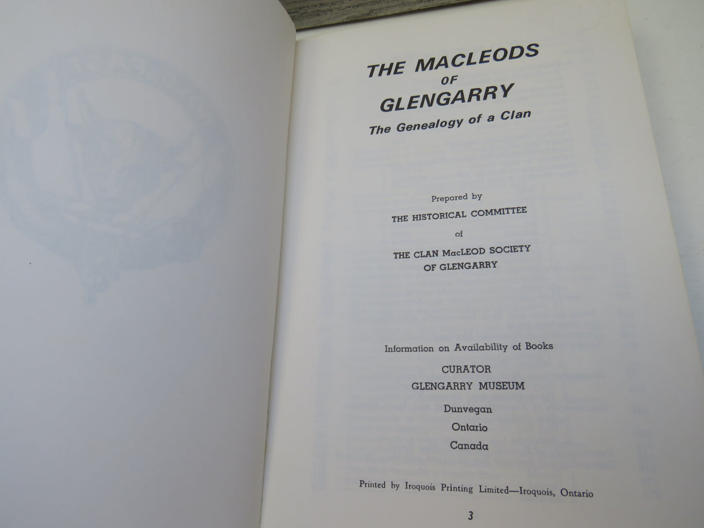 The Macleods of Glengarry 1793-1971 The Genealogy of a Clan