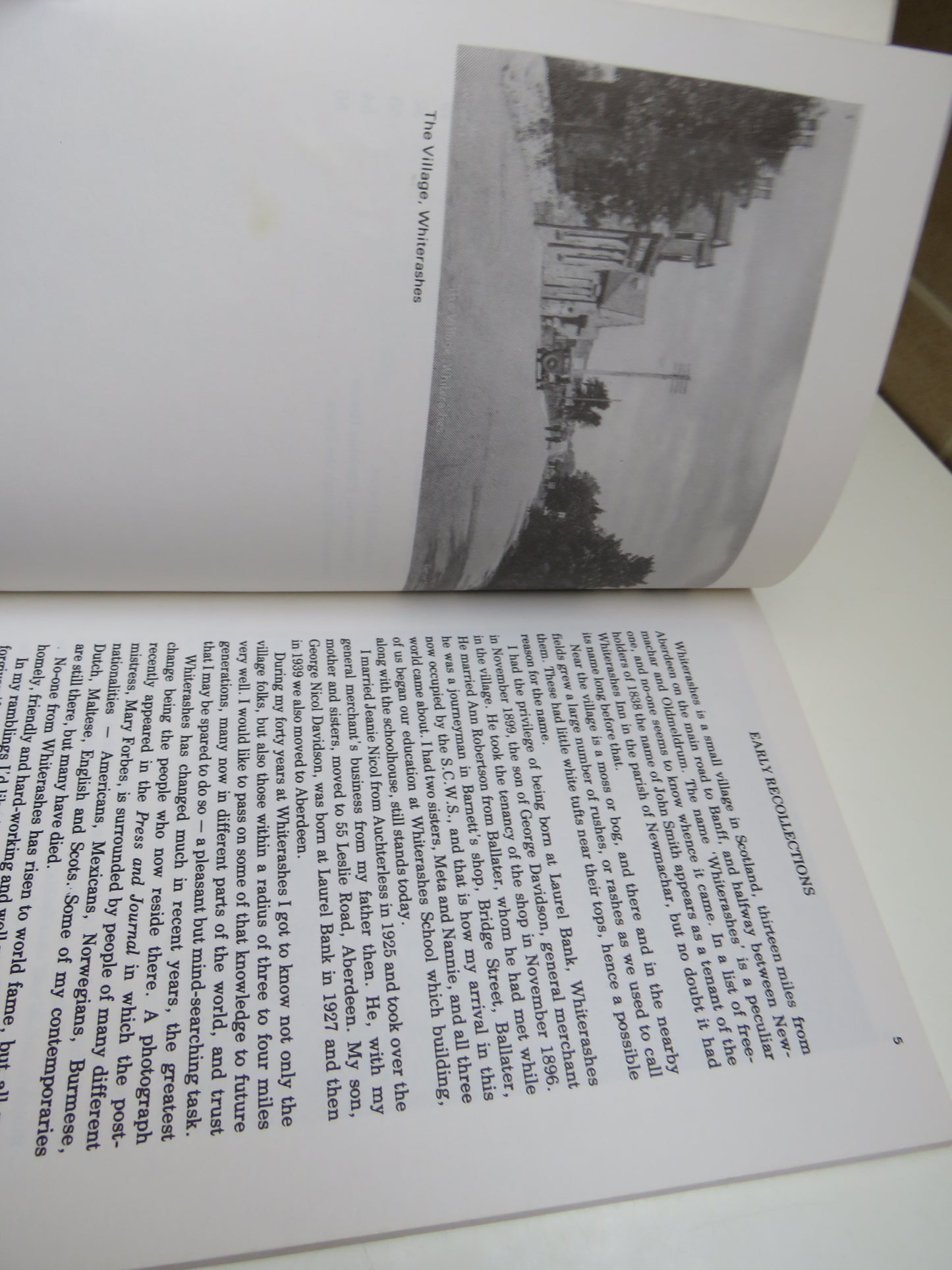 Memories of Whiterashes By George A. Davidson 1984