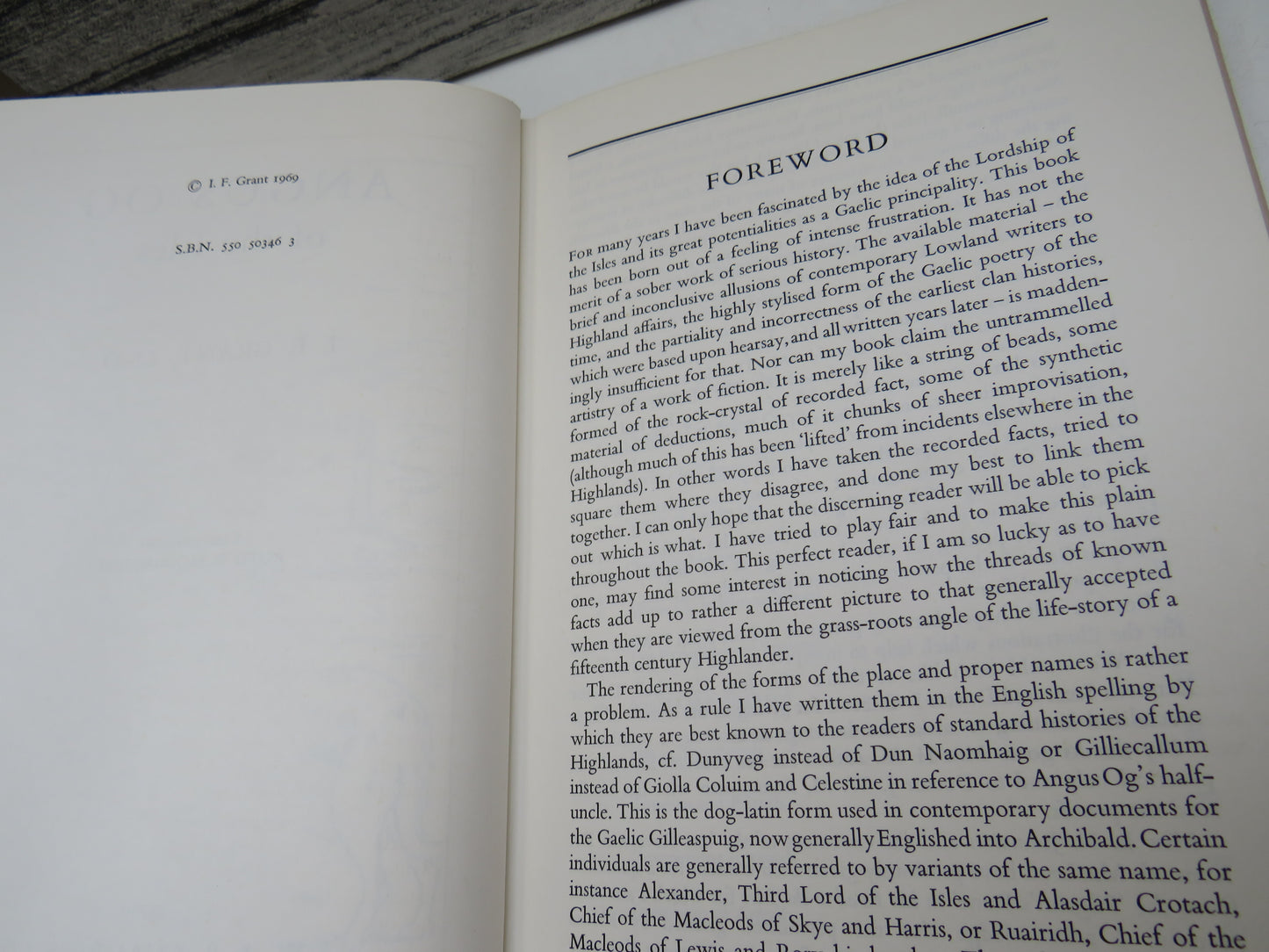 Angus Og Of The Isles By I.F. Grant 1969