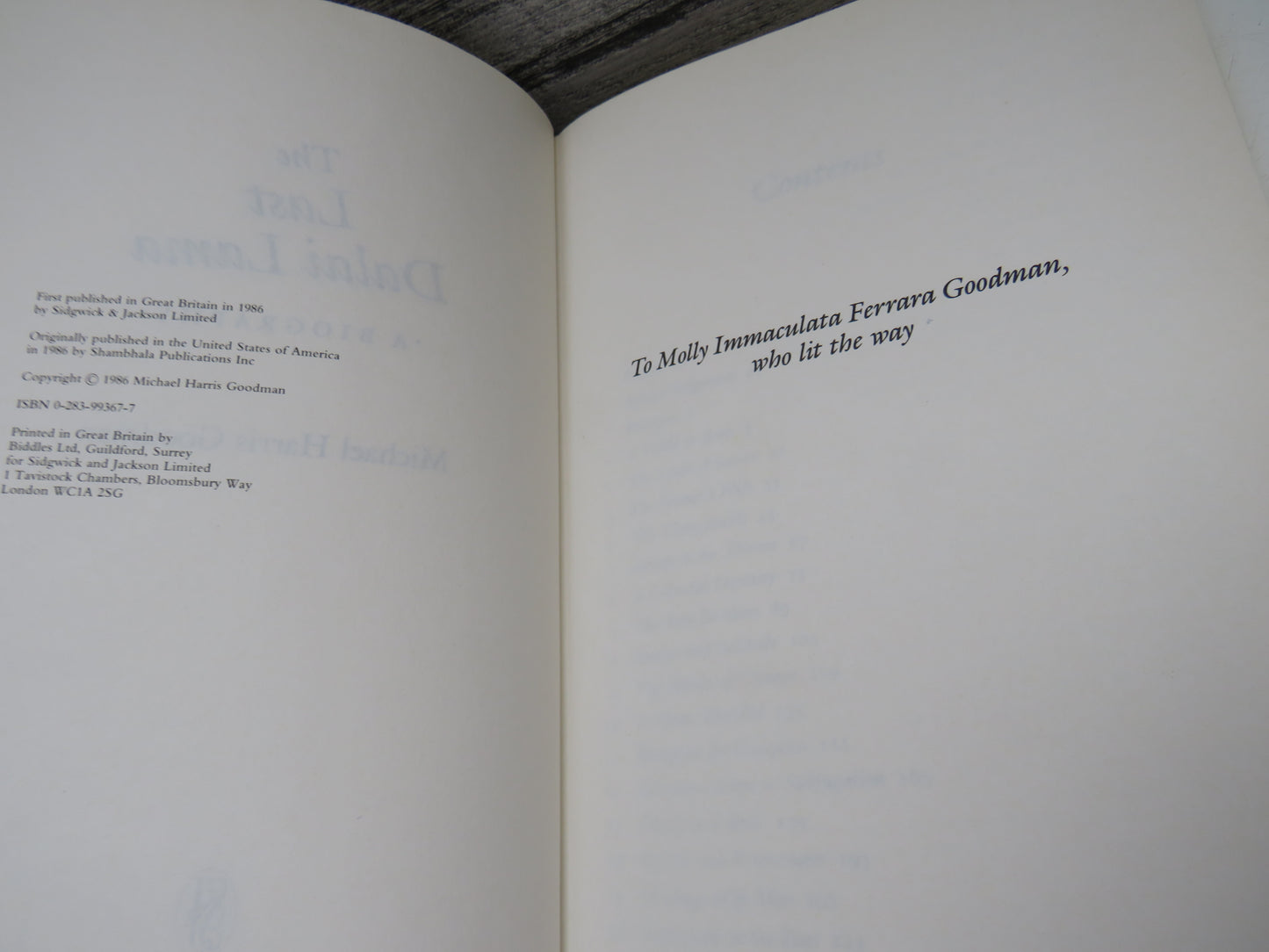 The Last Dalai Lama, A Biography by Michael Harris Goodman, 1986