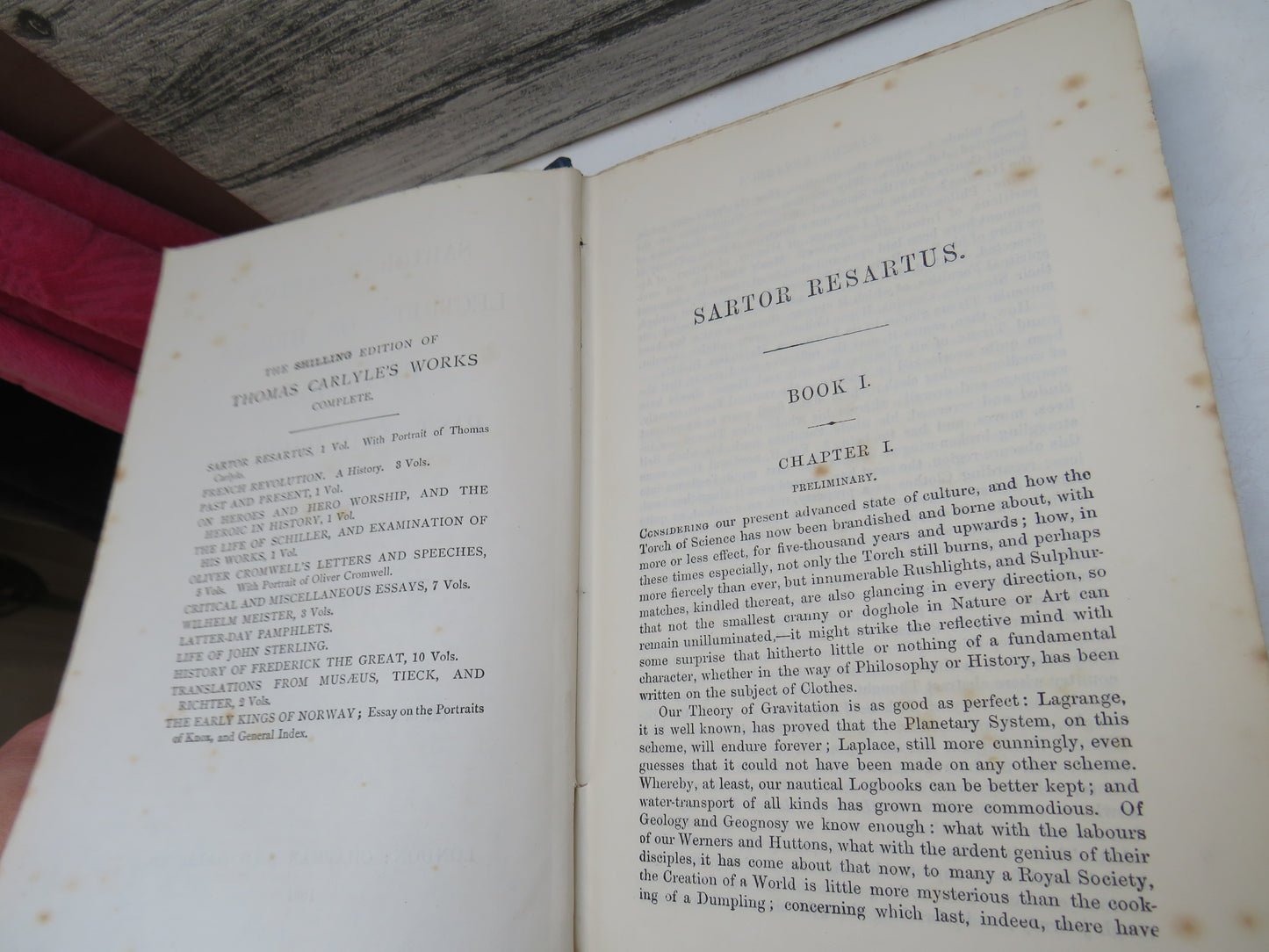 Sartor Resartus Lectures On Heroes Chartism Past and Present By Thomas Carlyle 1894