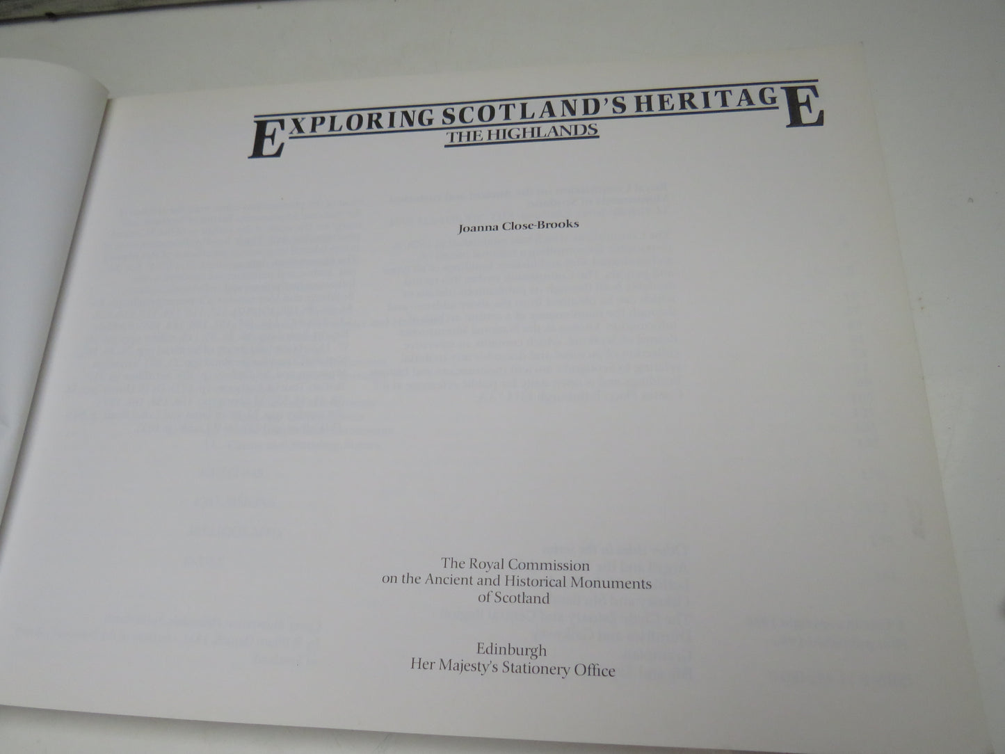 Exploring Scotland's Heritage, The Highlands by Joanna Close-Brooks, 1986