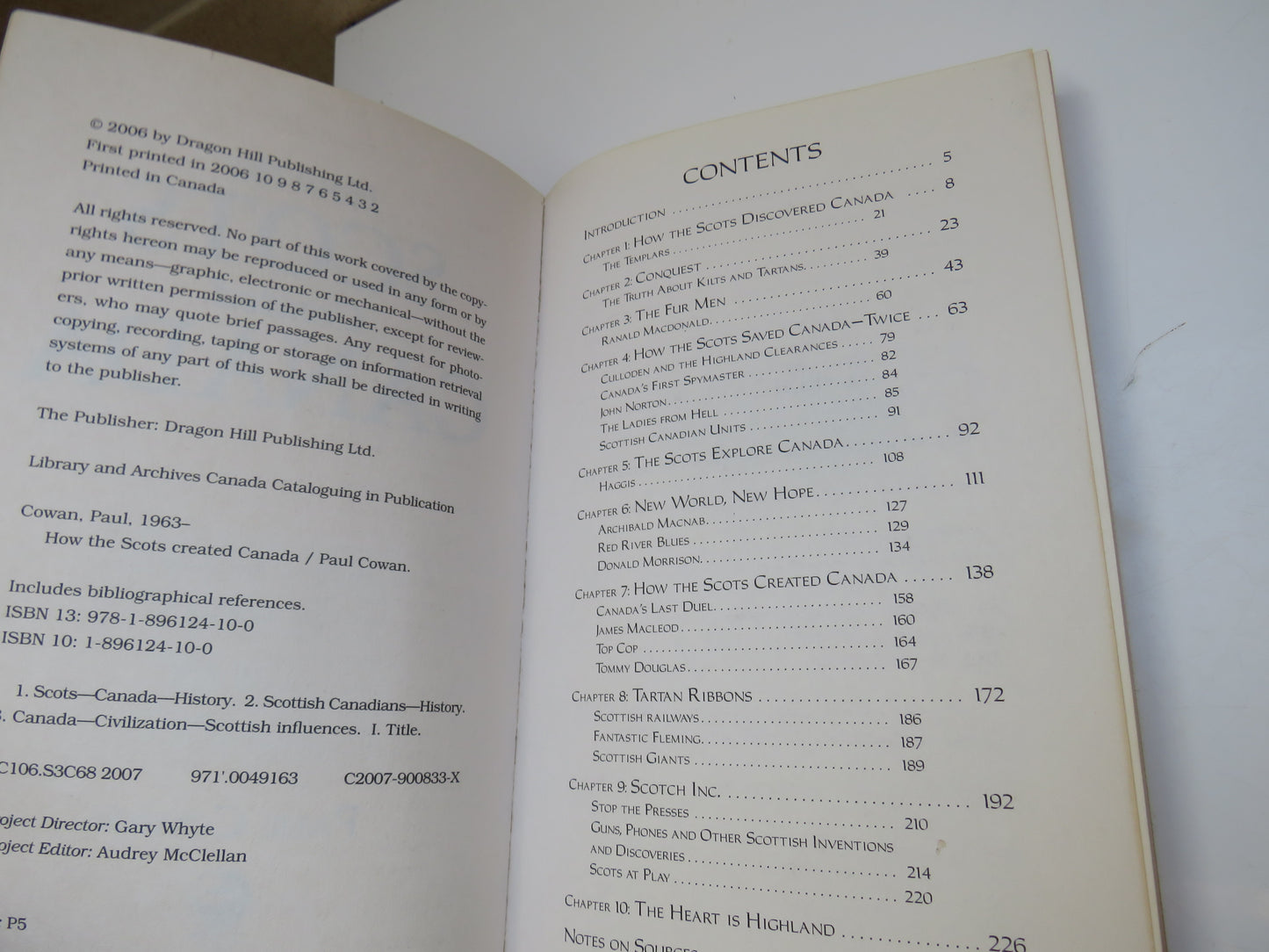 How the Scots created Canada by Paul Cowan, 2006