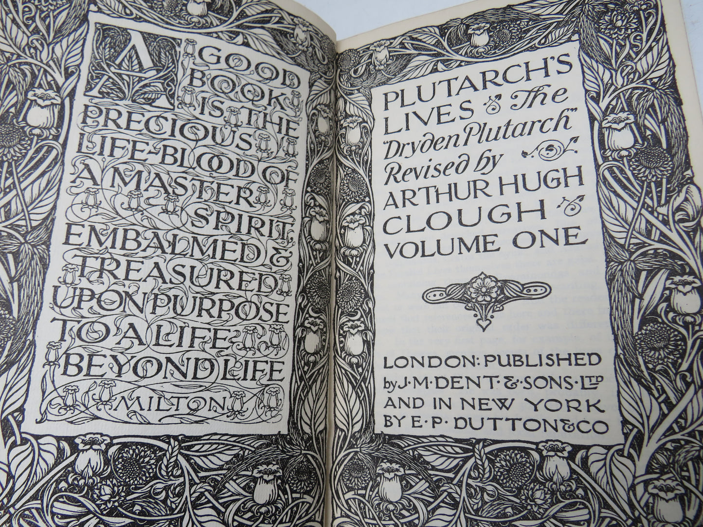 Plutarch's Lives & The Dryden Plutarch Revised By Arthur Hugh Clough In 3 Volumes