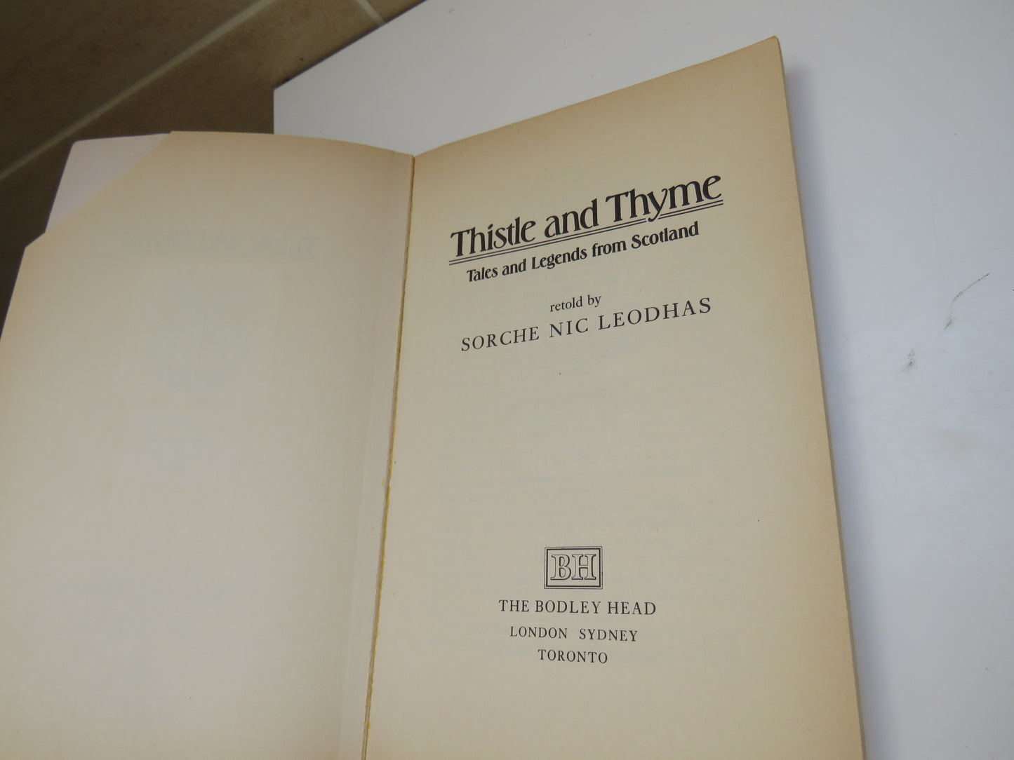 Thistle and Thyme, Tales and Legends from Scotland retold by Sorche Nic Leodhas, 1985