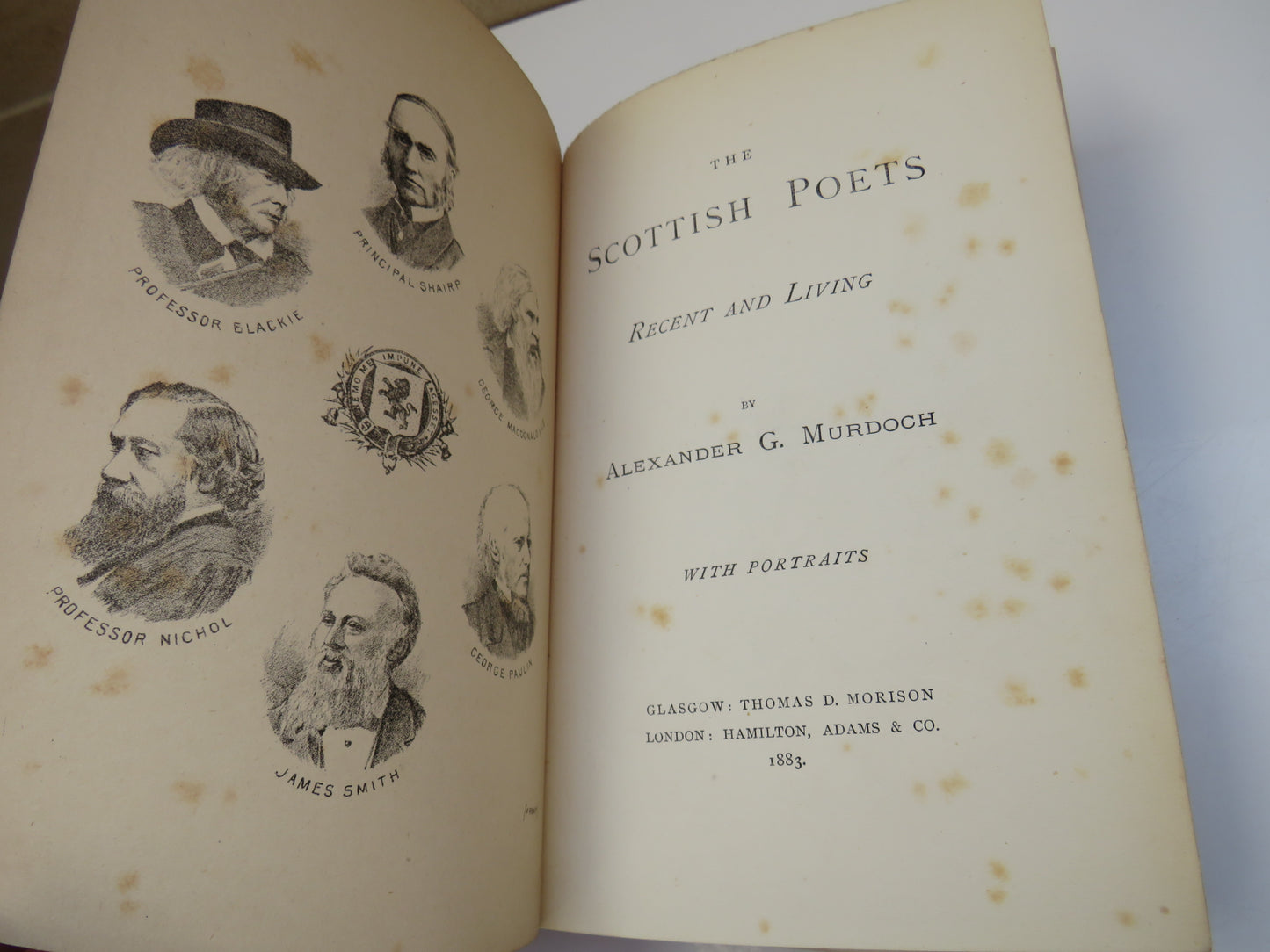 Recent & Living Scottish Poets by Alexander G. Murdoch with Portraits, 1883