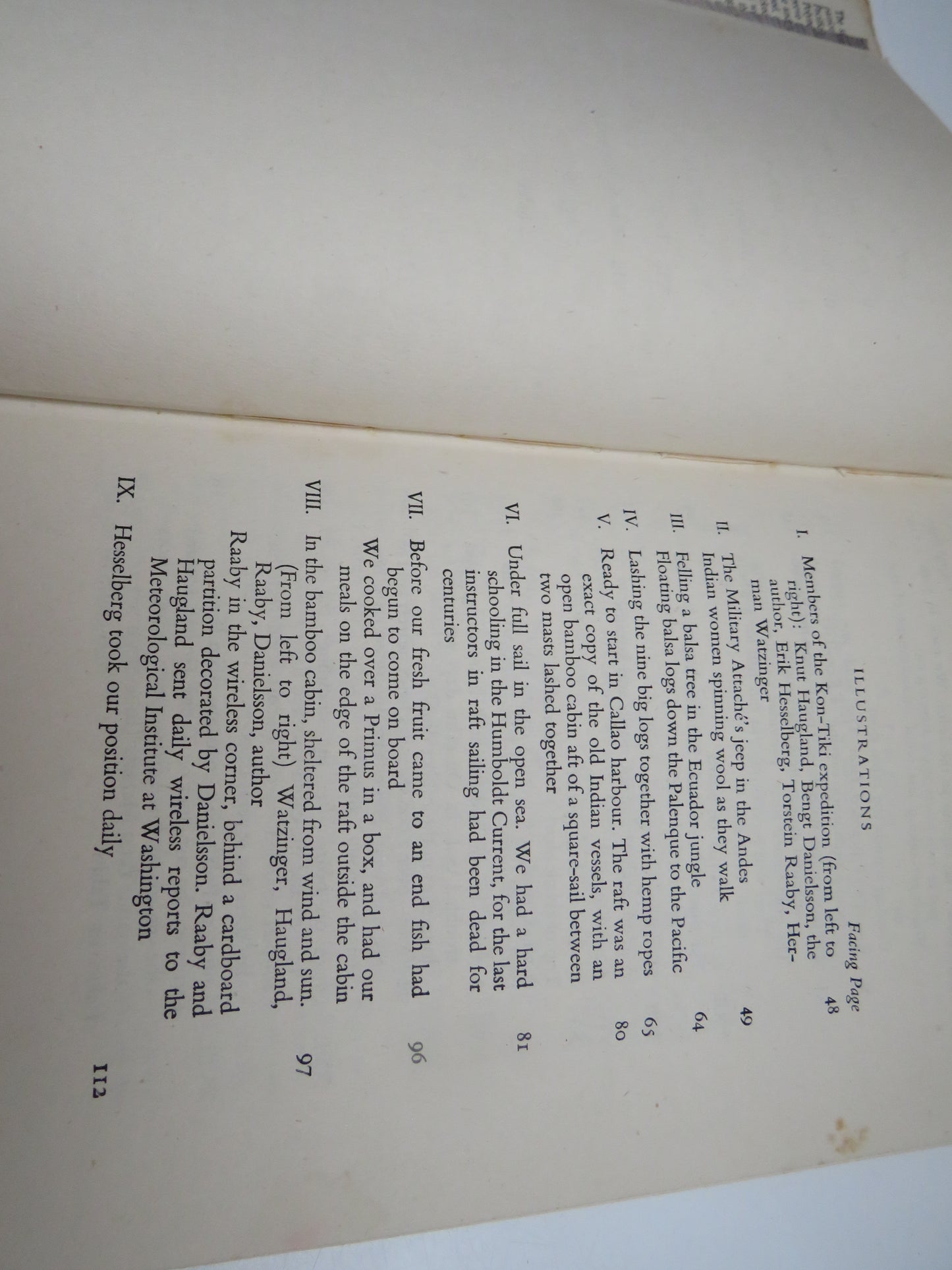 The Kon-Tiki Expedition By Raft Across The South Seas By Thor Heyerdahl Translated By F.H. Lyon 1951