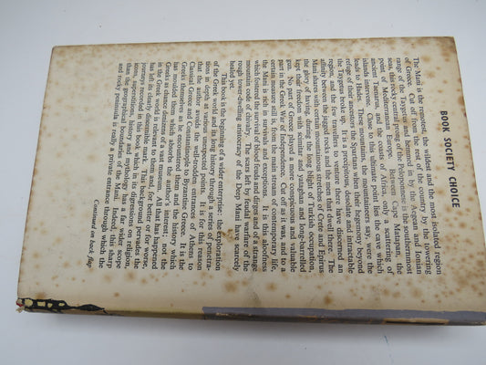 Mani Travels In The Southern Peloponnese By Patrick Leigh Fermor 1958