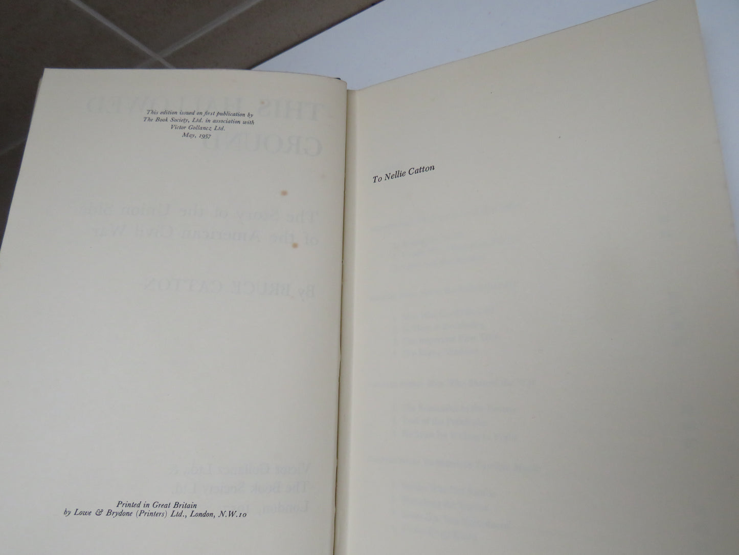 This Hallowed Ground The Story of the Union Side of the American Civil War By Bruce Catton 1957