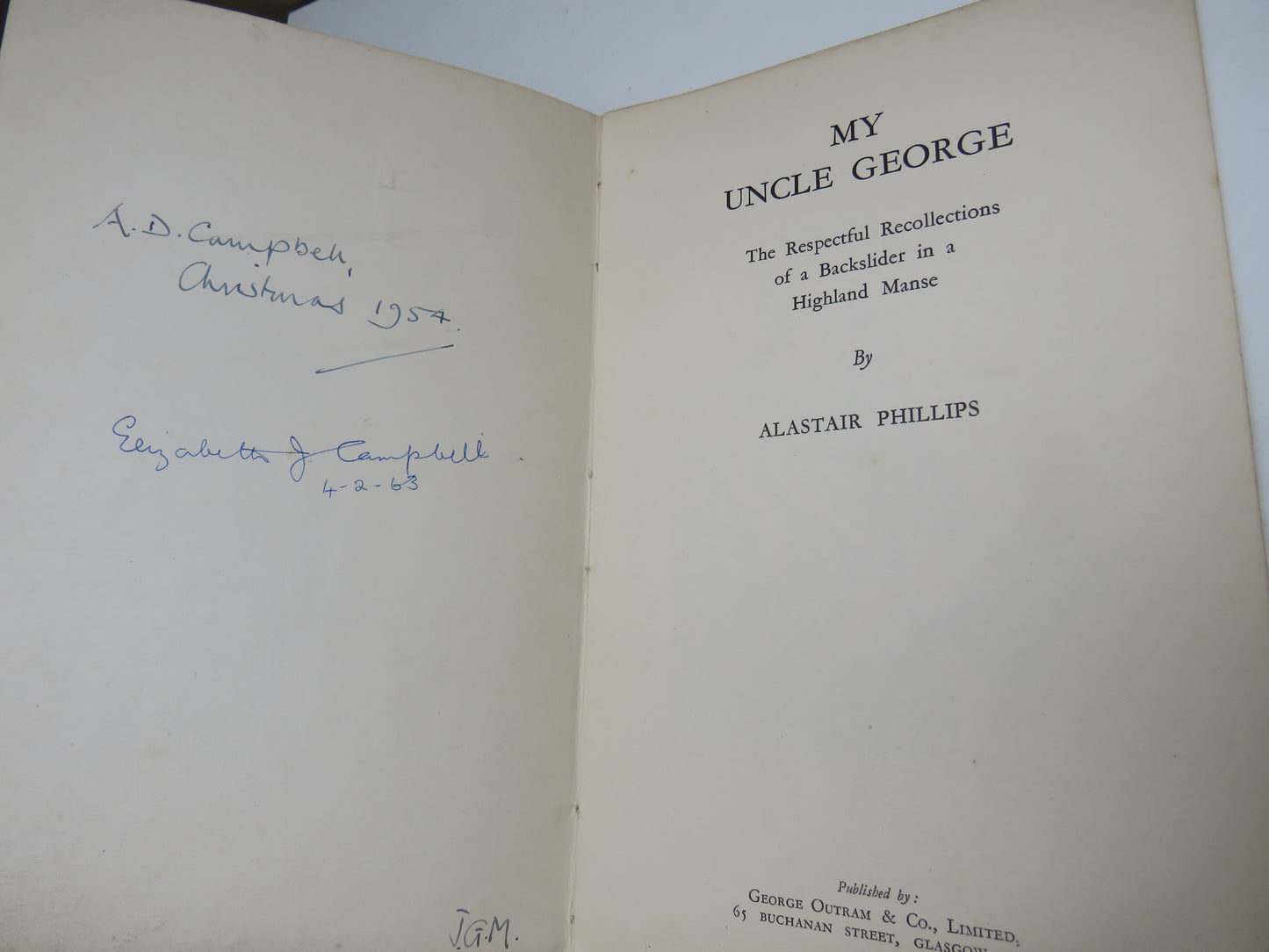 My Uncle George By Alastair Phillips 1954