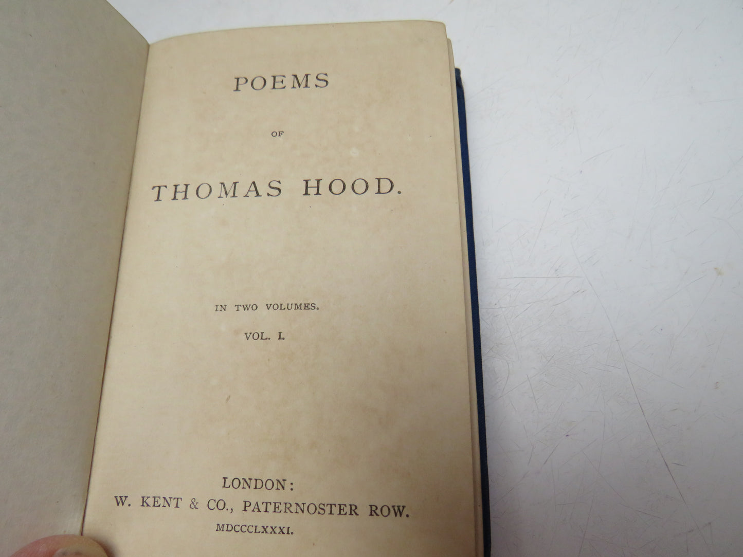 Poems of Thomas Hood, Volume I, 1881, Antique Miniature Poetry Book
